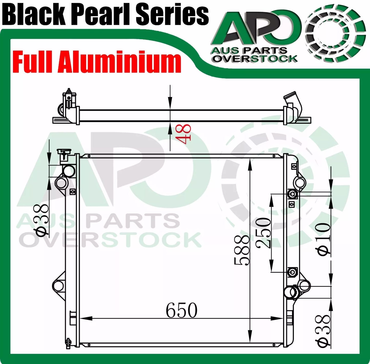 Full Alloy Radiator For TOYOTA Landcruiser Prado KZJ120 KDJ120 Diesel 2003-09