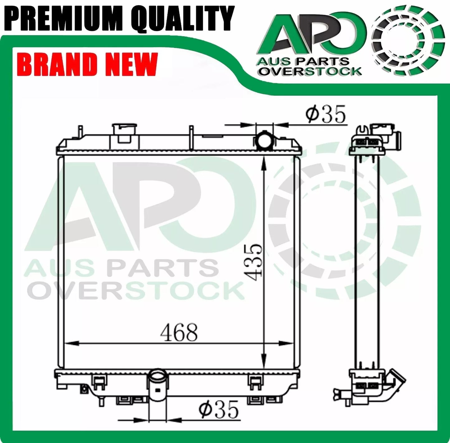 Radiator FOR TOYOTA DYNA LY220 LY230 LY240 LY270 LY280 Manual 2001-2004