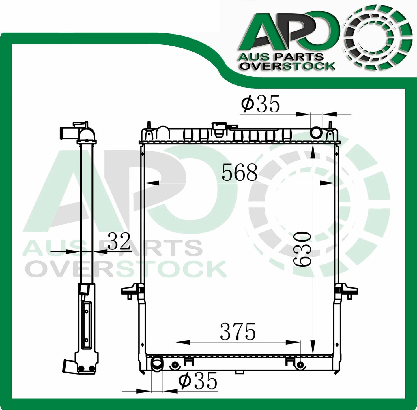 Premium Radiator For NISSAN PATROL GU III Turbo Diesel Auto Manual 2004-On