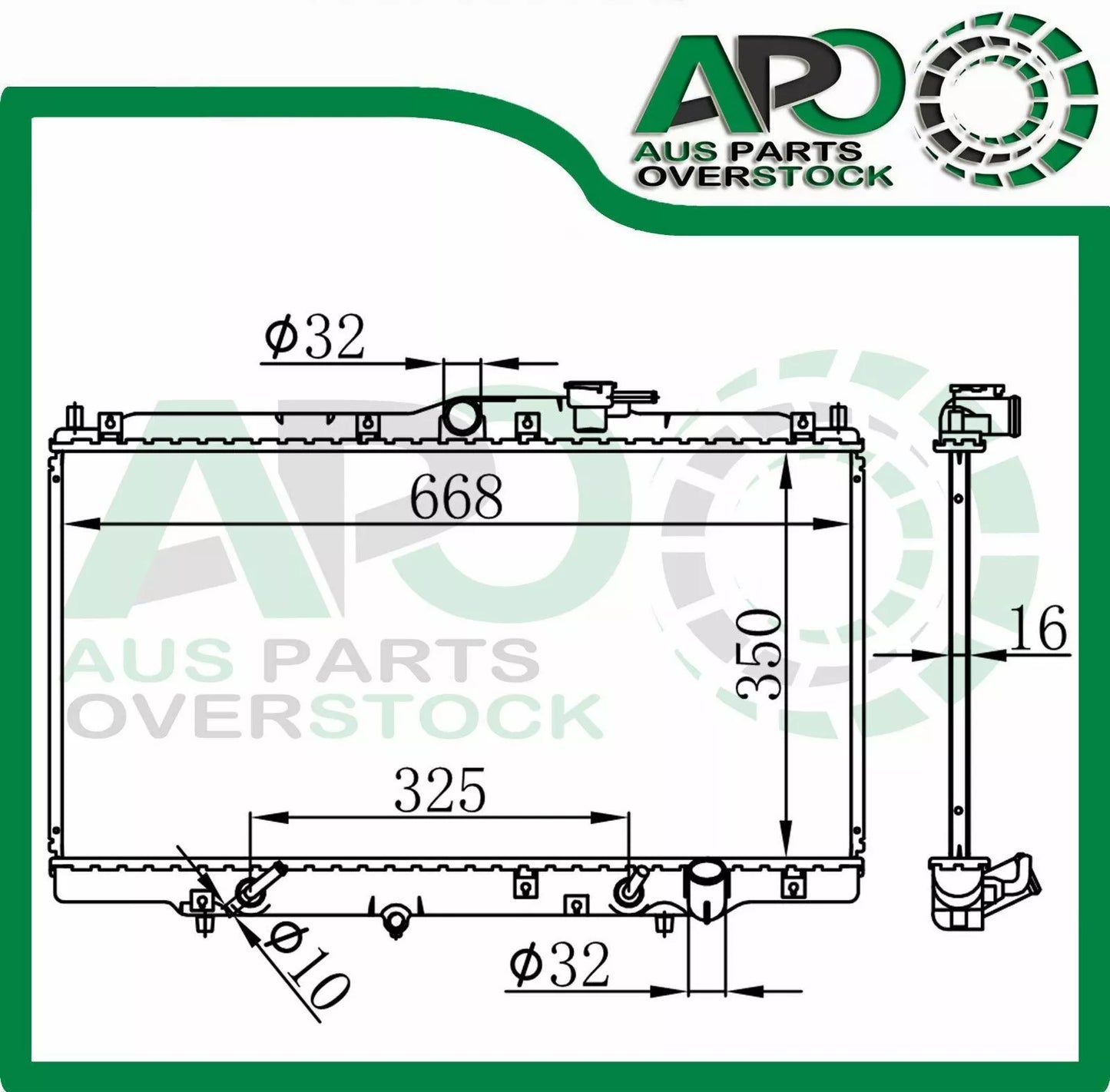 Radiator For HONDA Prelude BB 2Dr COUPE 2.2L 1997-12/2001 Auto Manual + Cap
