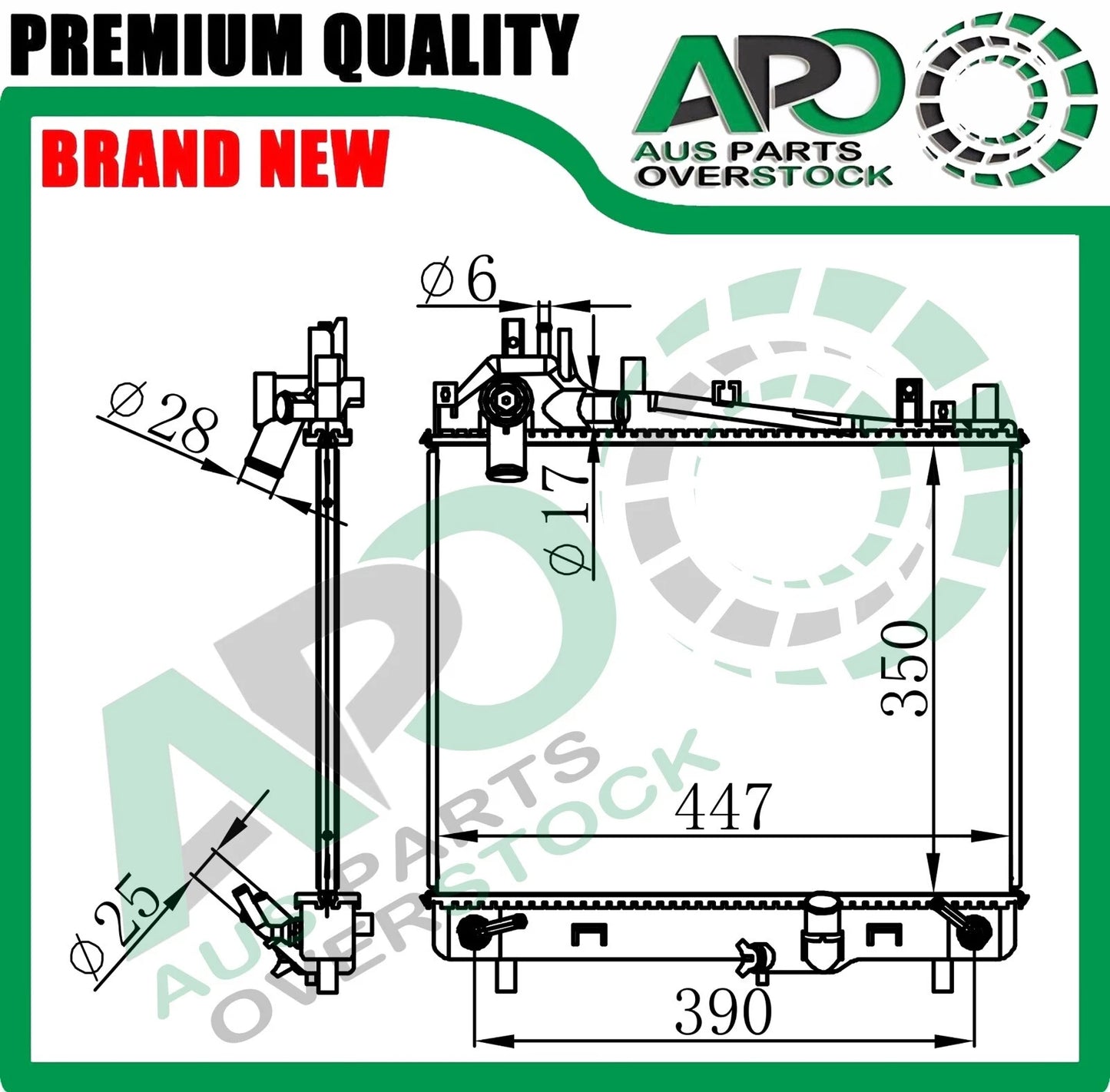 Radiator SUZUKI CARRY TRUCK DA16T 0.7L R06A 2013-On