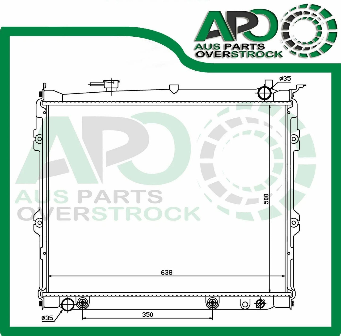 Radiator For MAZDA MPV LV11E1 Auto Manual 10/95-6/99 (500mm H)