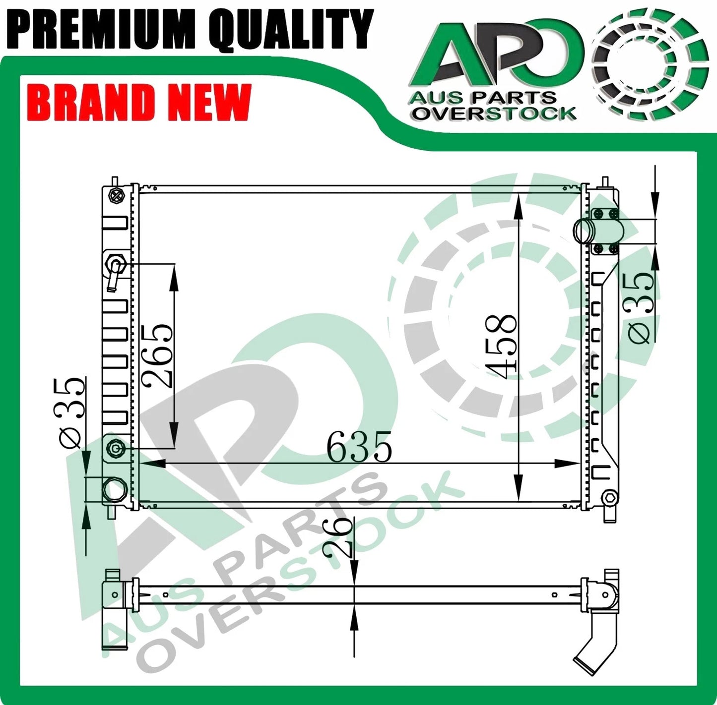 Radiator For INFINITI M30d 3.0L Diesel M35h 3.5L / M37 3.7L Petrol 2010-2019