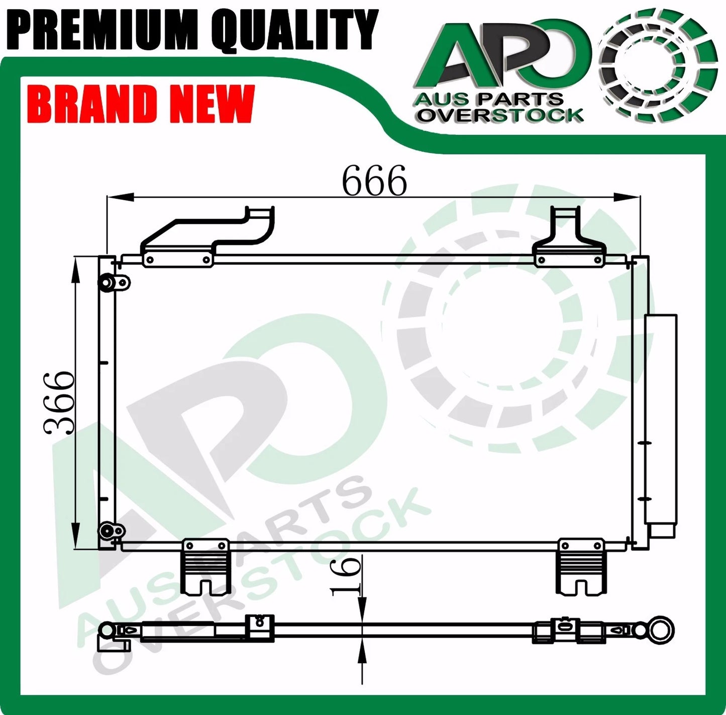 Air Condenser FOR HONDA ACCORD Euro CU 2.0L 2.4L G8 3/2008-2012