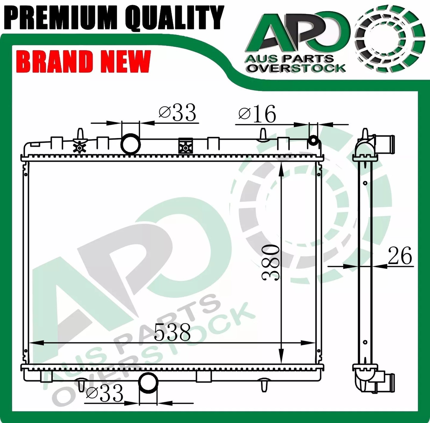 Radiator Fit CITROEN C2 JM 1.6L HDI Diesel Auto Manual 2002-On