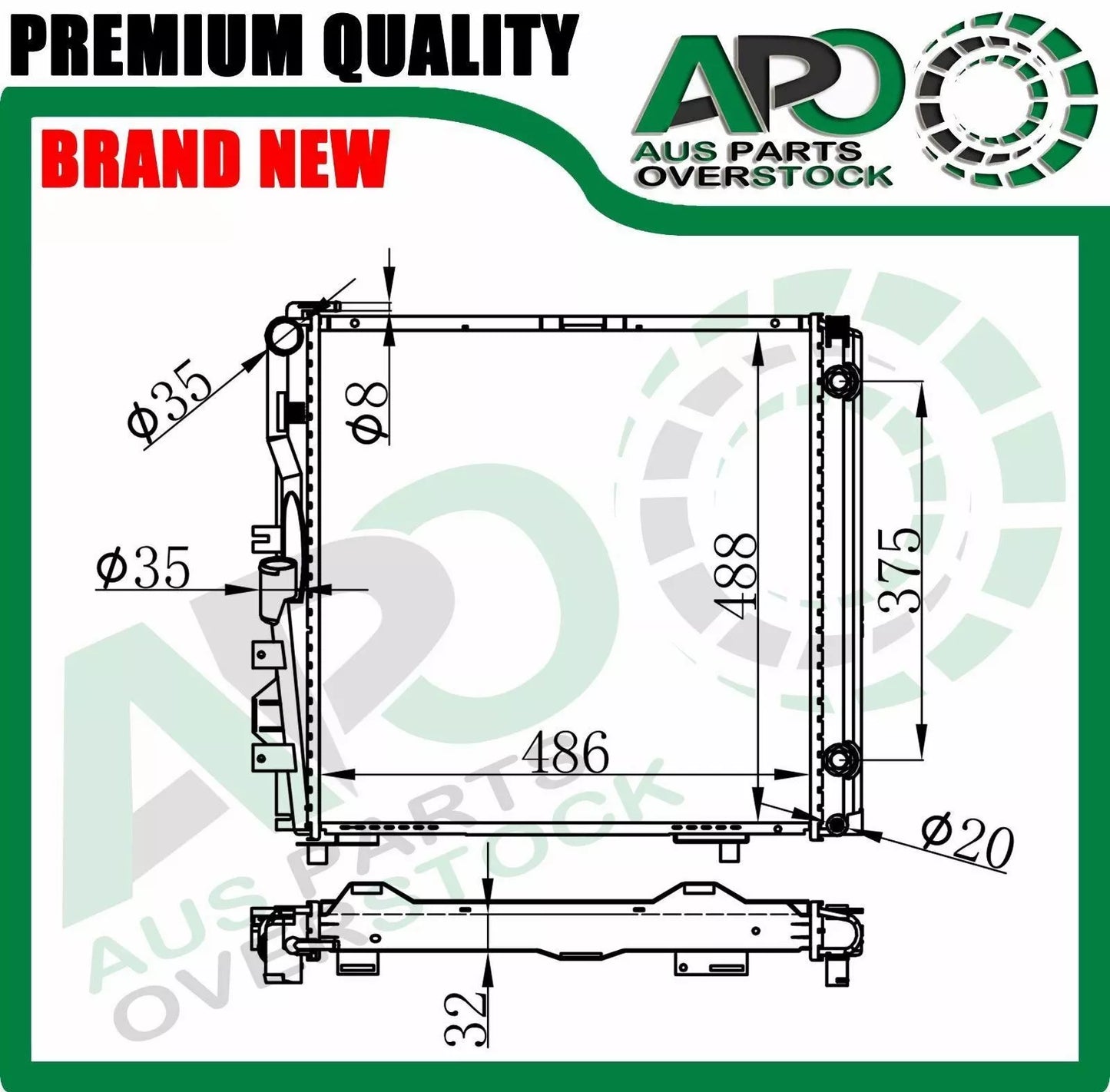 Radiator For MERCEDES S CLASS W126 260S 300S Auto 1985-1991
