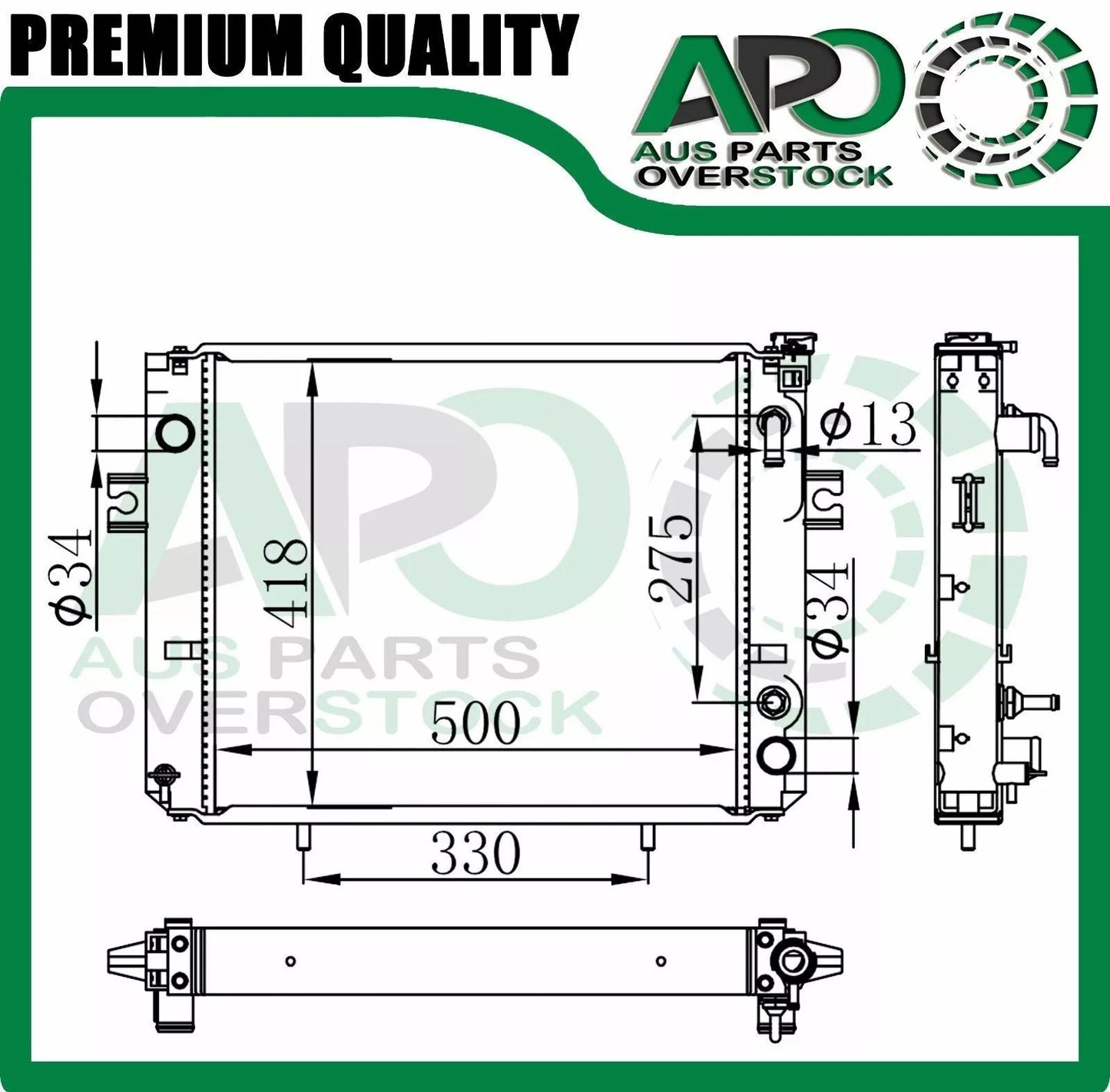 Premium Radiator For Toyota Forklift 6FG25 7FD20-30 7FG20-30 8FGJ35 8FD25