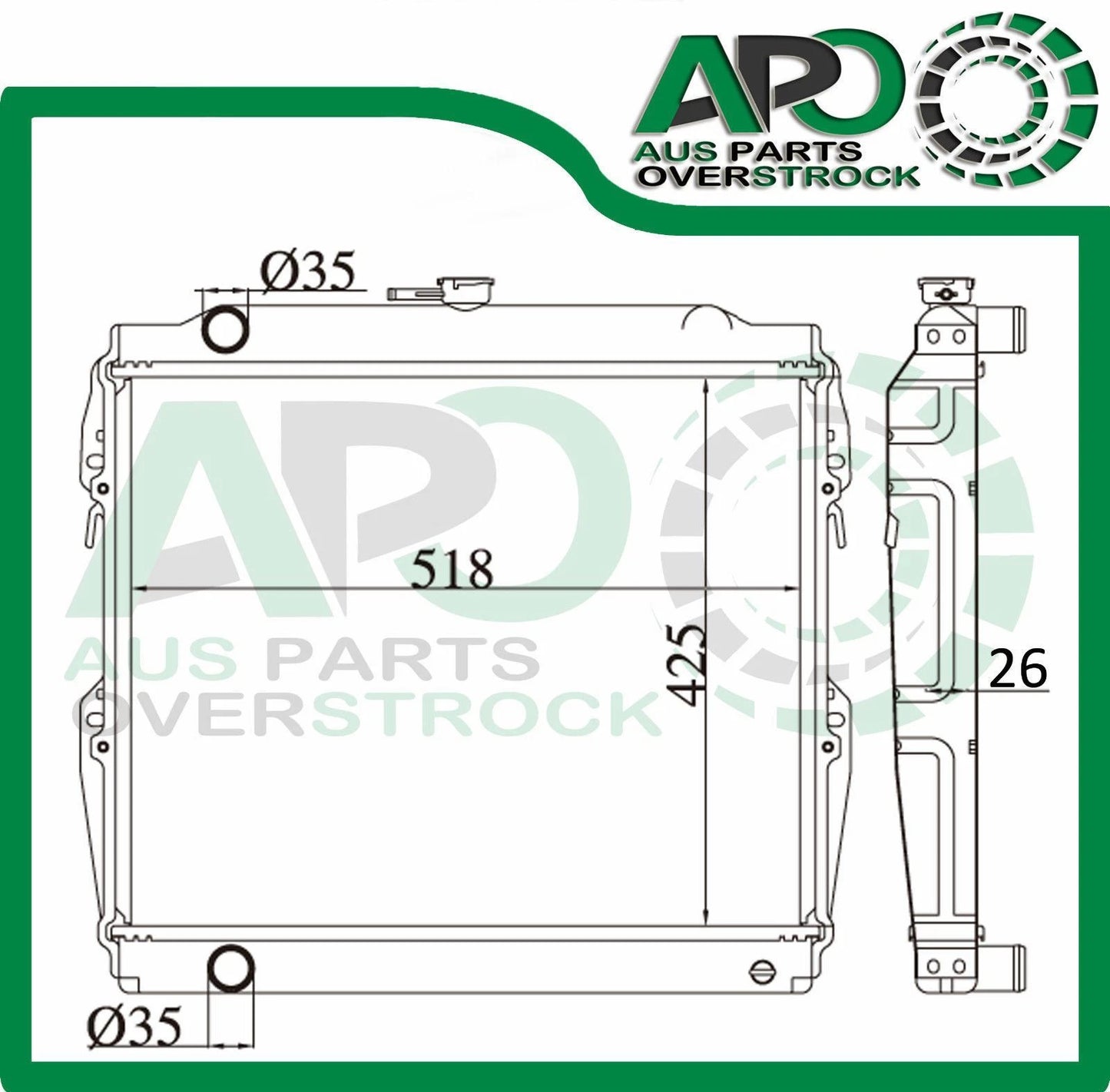 RADIATOR FOR Toyota Hilux RN90 RN105 R N110 2.4L Diesel 83-97