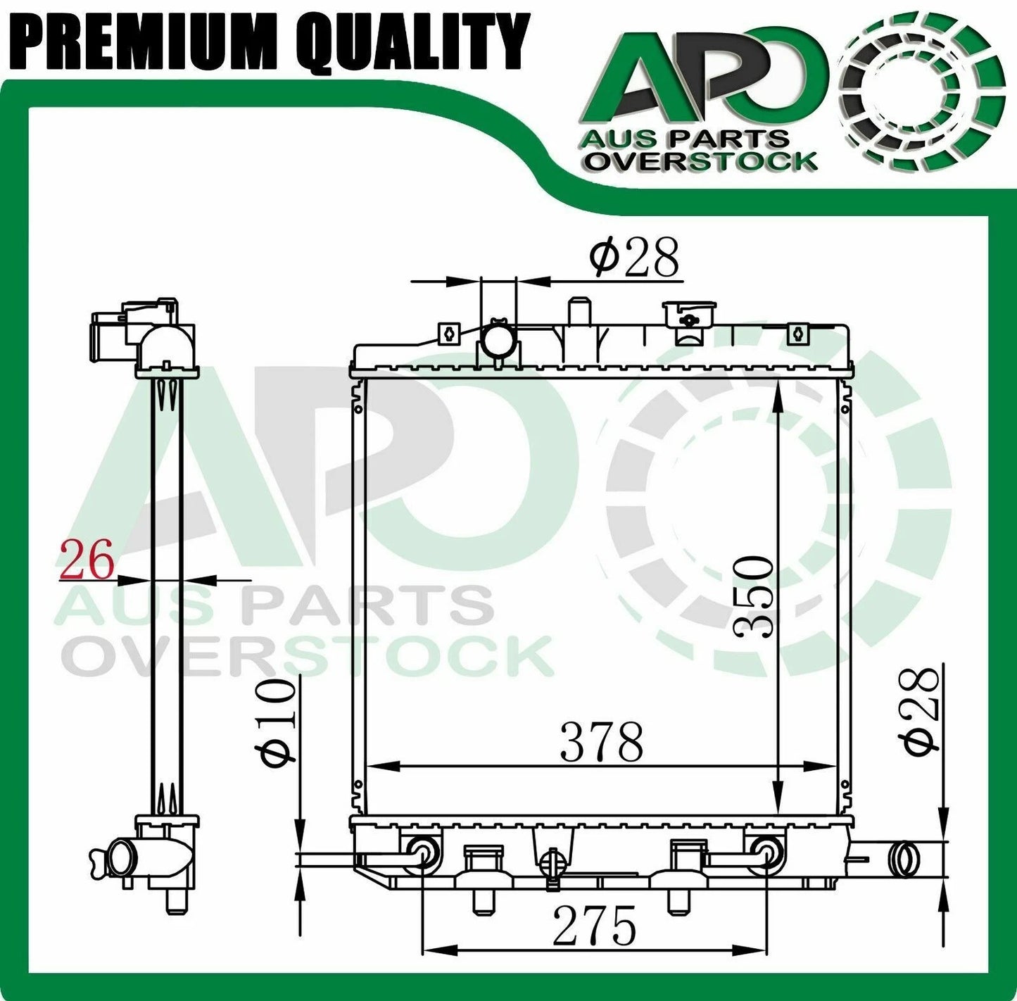 Radiator For MAZDA 121 METRO 1996-2000 AUTO & MANUAL With Cap