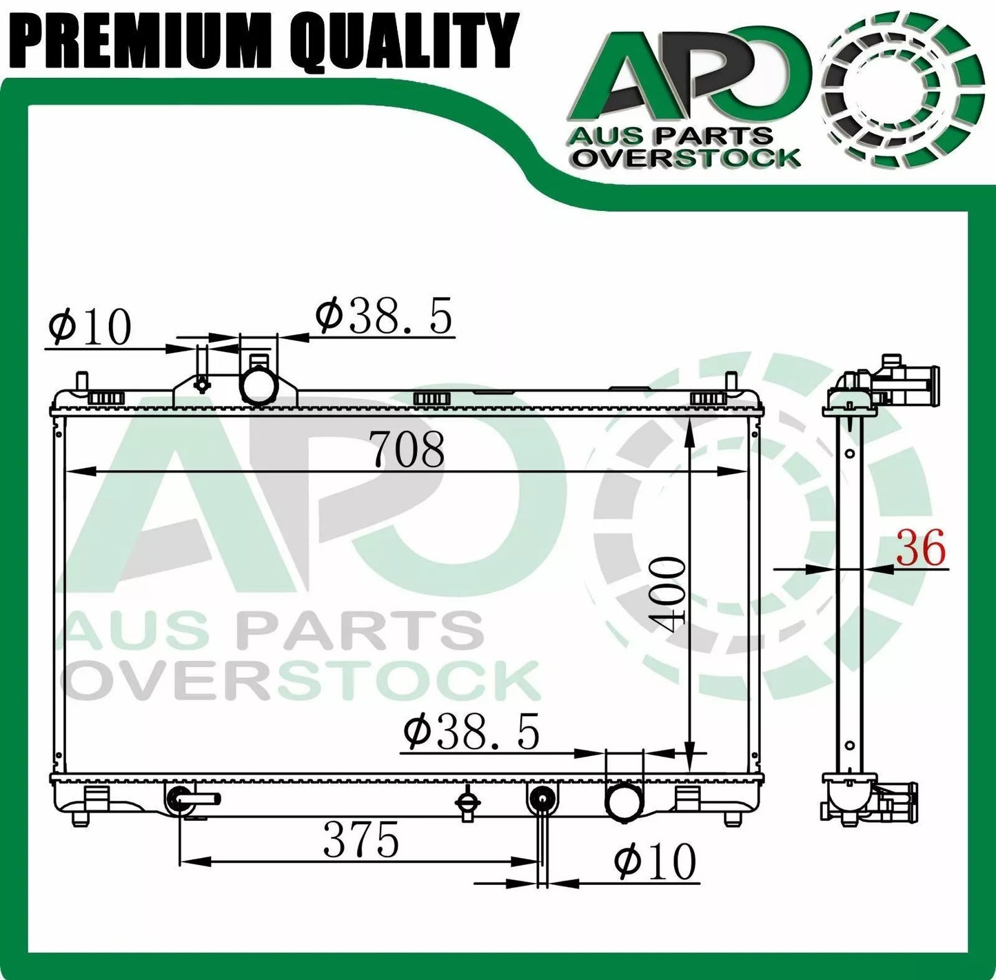 Radiator for LEXUS GS430 GRS190 URS190 UZS190 4.3L V8 Auto Manual 2005-On