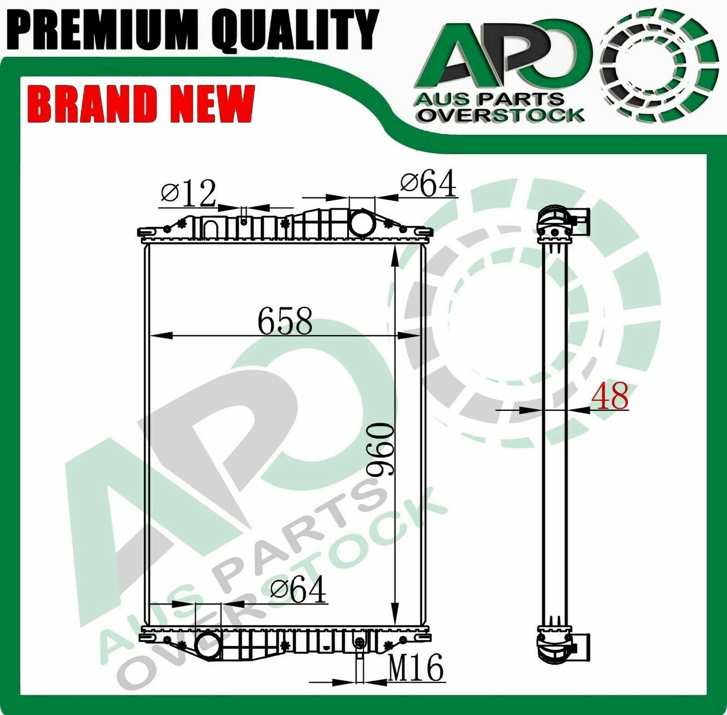 Radiator For MERCEDES KASSBOHRER C457 Manual