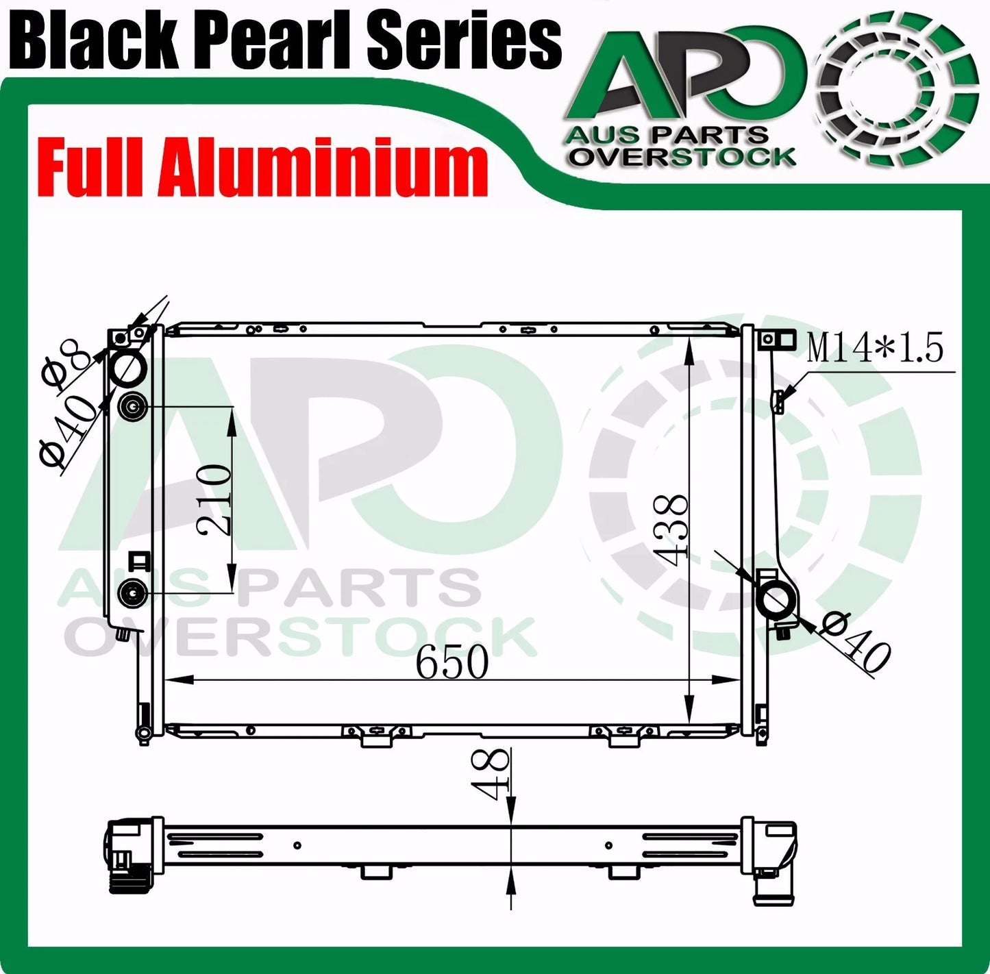 Full Aluminium Radiator for BMW 5 Series E34 87-95 / 7 Series E32 730i 730iL 750i / 8 Series E31 850Ci 1989-1994