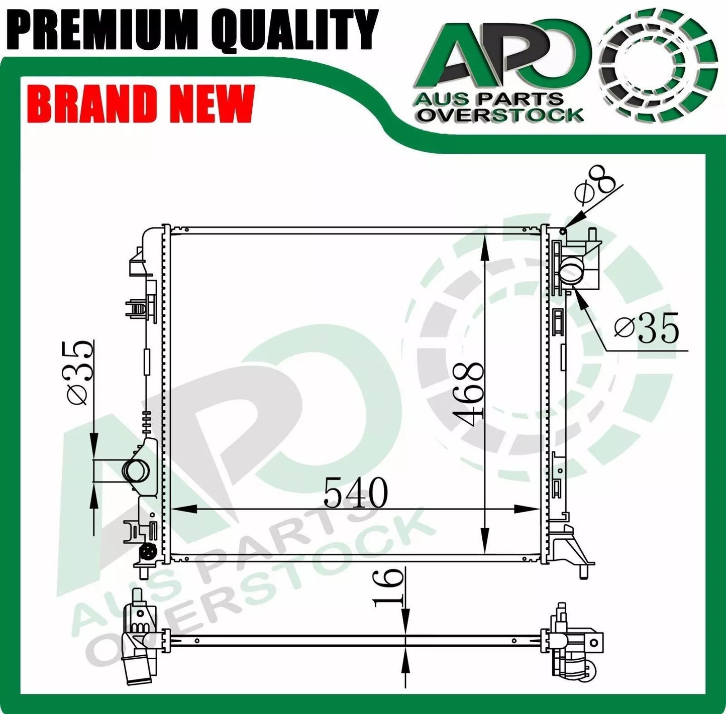 Radiator For NISSAN QASHQAI J11 1.5 Diesel / 2.0L Petrol 12/2013-On