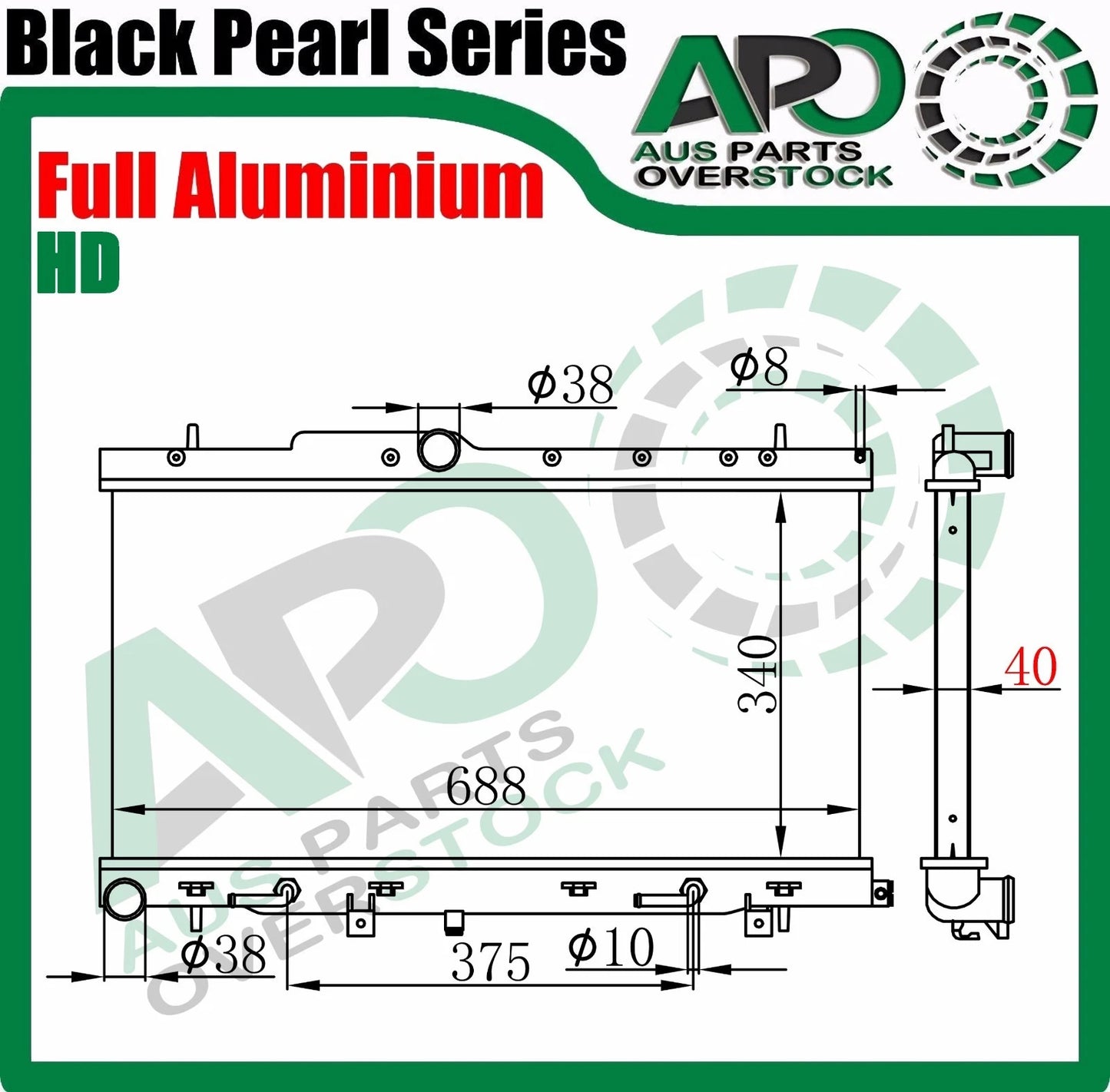 Full Aluminium Radiator for SUBARU Impreza WRX GG GD S44 Turbo/ Twin Turbo B4