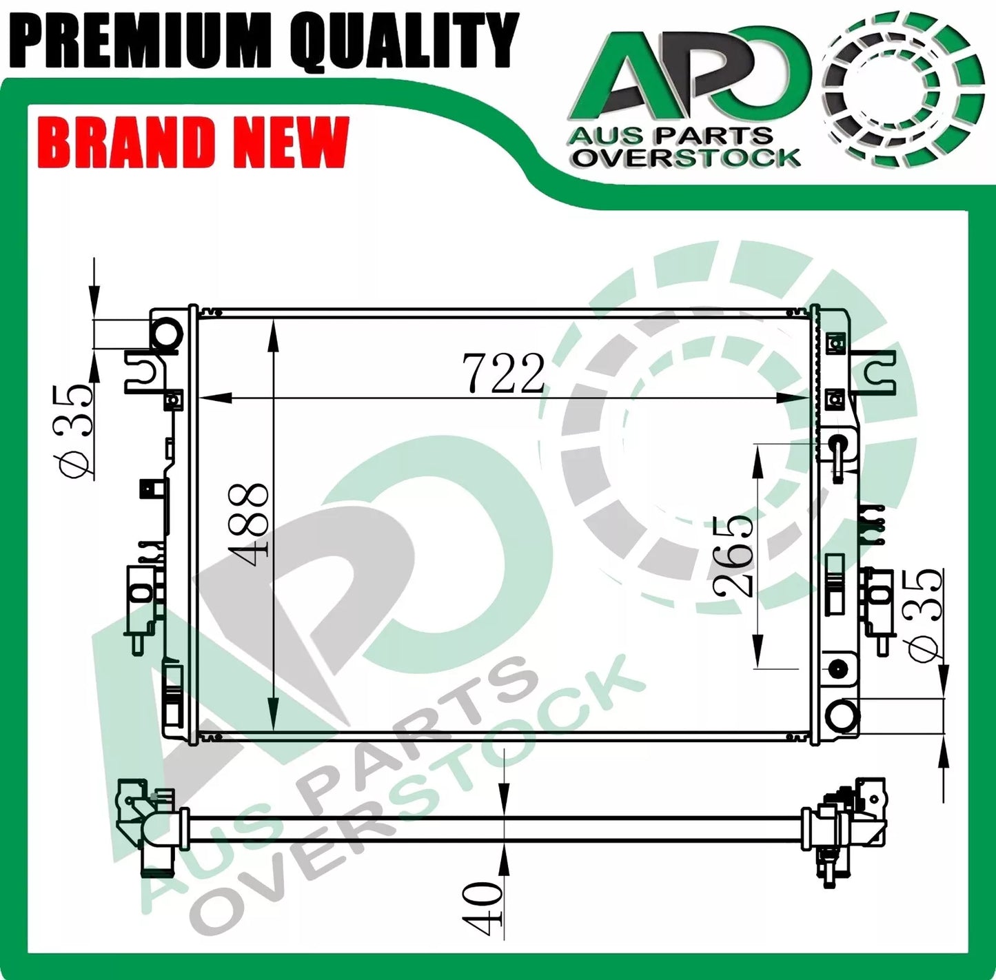 3Core Full Alloy Radiator For NISSAN NAVARA NP300 D23 2.5L QR25DE Petrol 2015-On