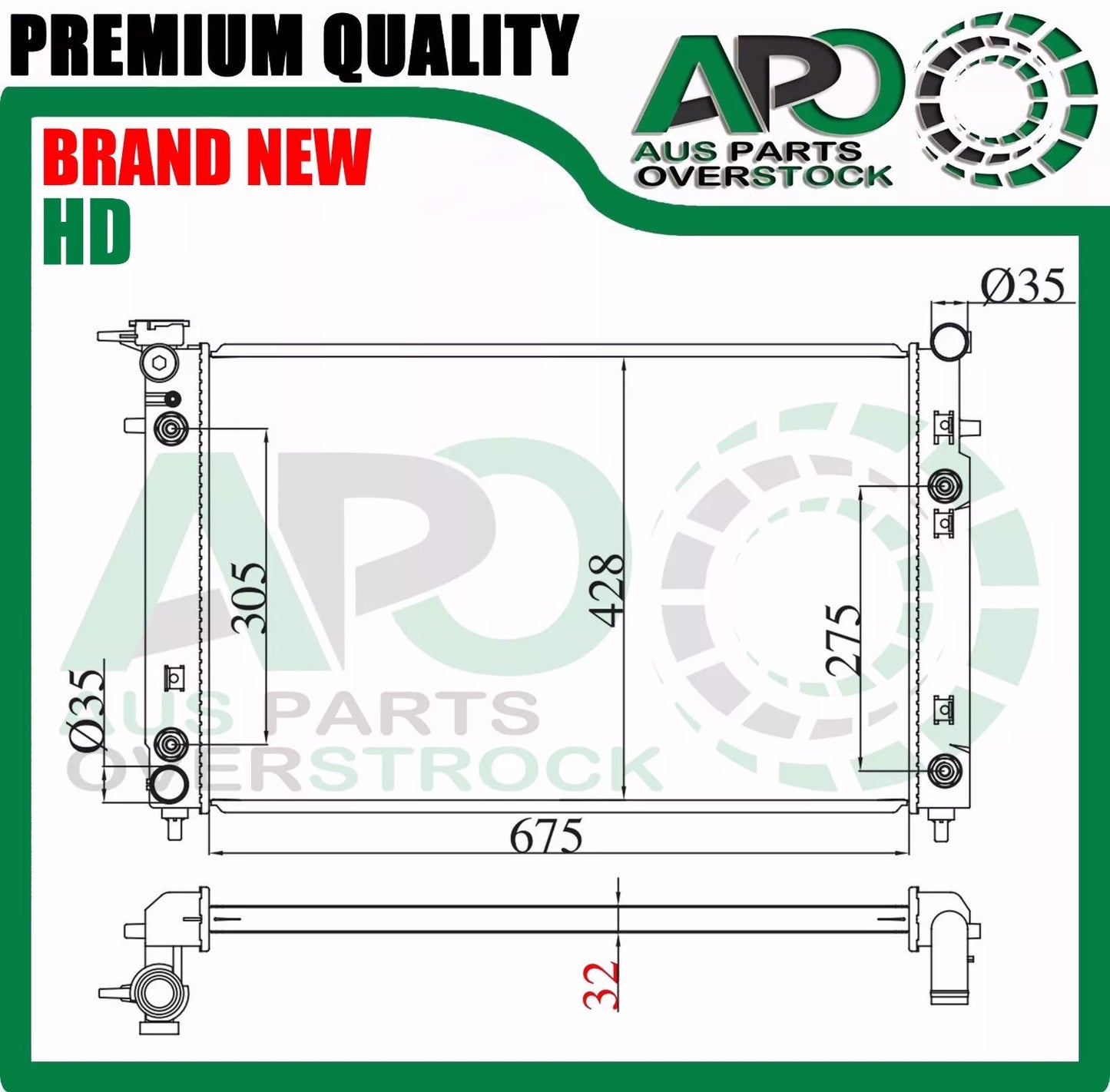 HEAVY DUTY Radiator FOR HOLDEN Commodore VT VX V6 Auto Manual 1997-9/2002+CAP!