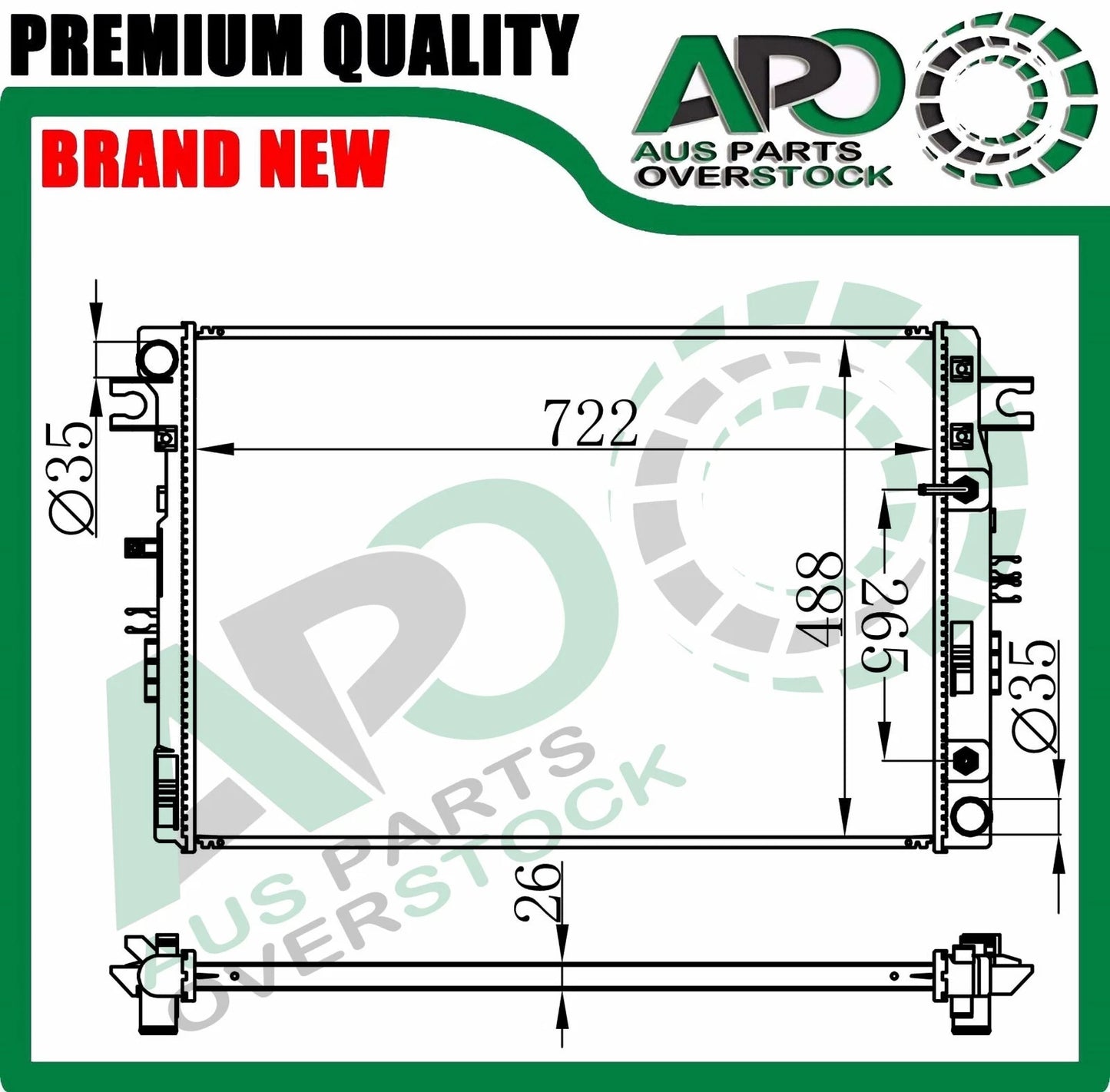 Radiator For NISSAN NAVARA NP300 D23 2.5L QR25DE Petrol 2015-On