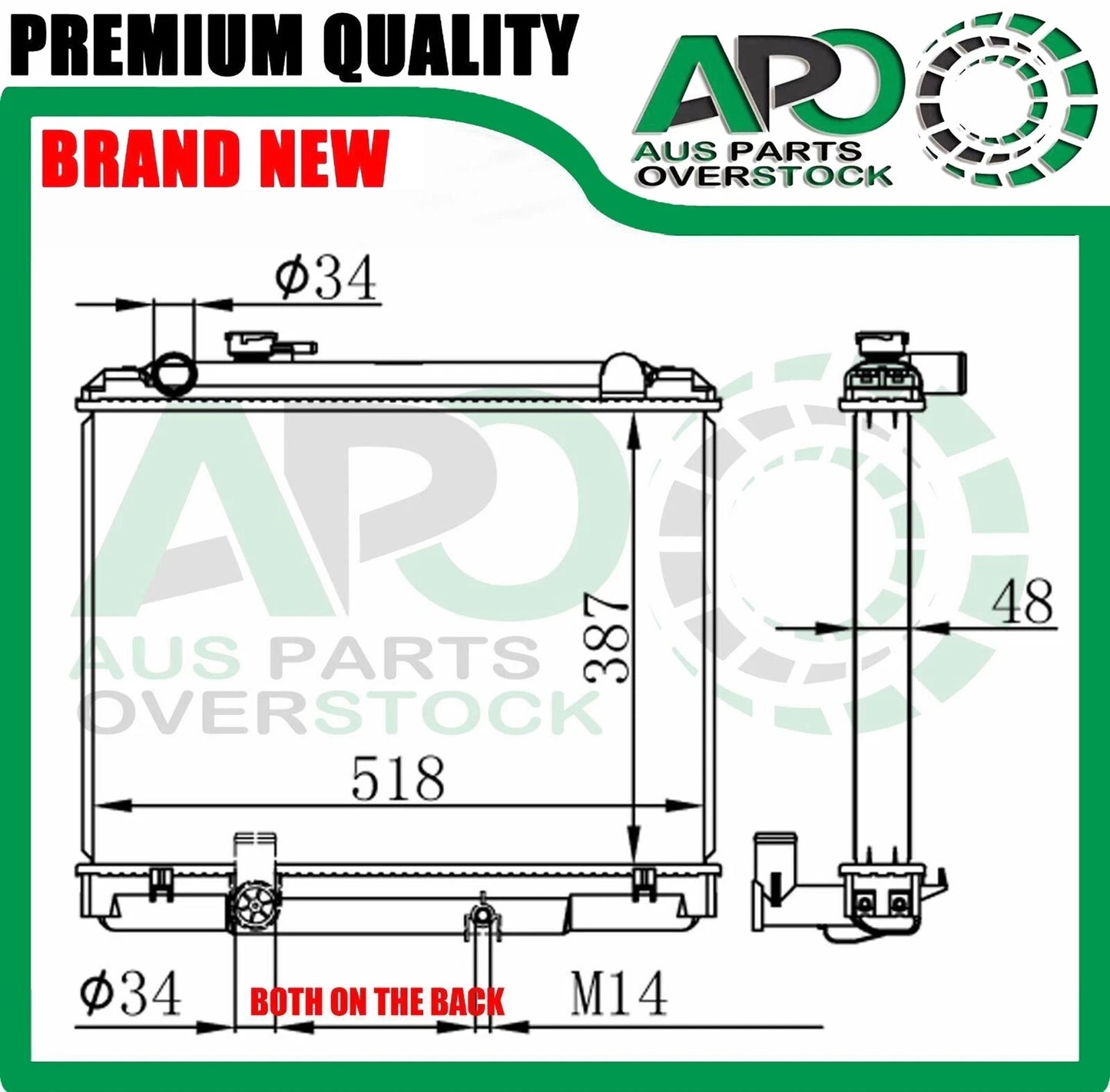 Radiator for TOYOTA DYNA QUICK DELIVERY BU60 LY151 LY161 3.0L Diesel 95-99