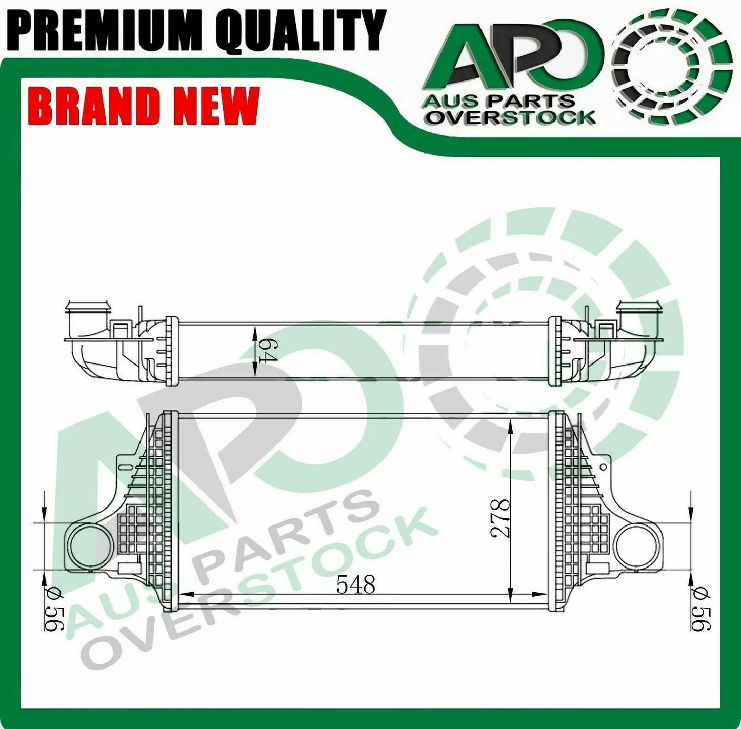 Intercooler for MERCEDES GL-CLASS X164 GL320 GL450 Turbo Diesel 09/2006-08/2012