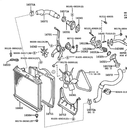 Radiator for TOYOTA GRANVIA / GRAND HIACE RCH11W 3RZFE 08/1995-04/1998