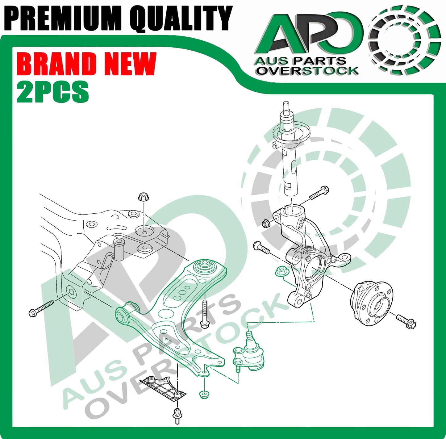 Front Lower Right Left Control Arms & Ball Joints Assembly for Audi Q2 SQ2 GAB