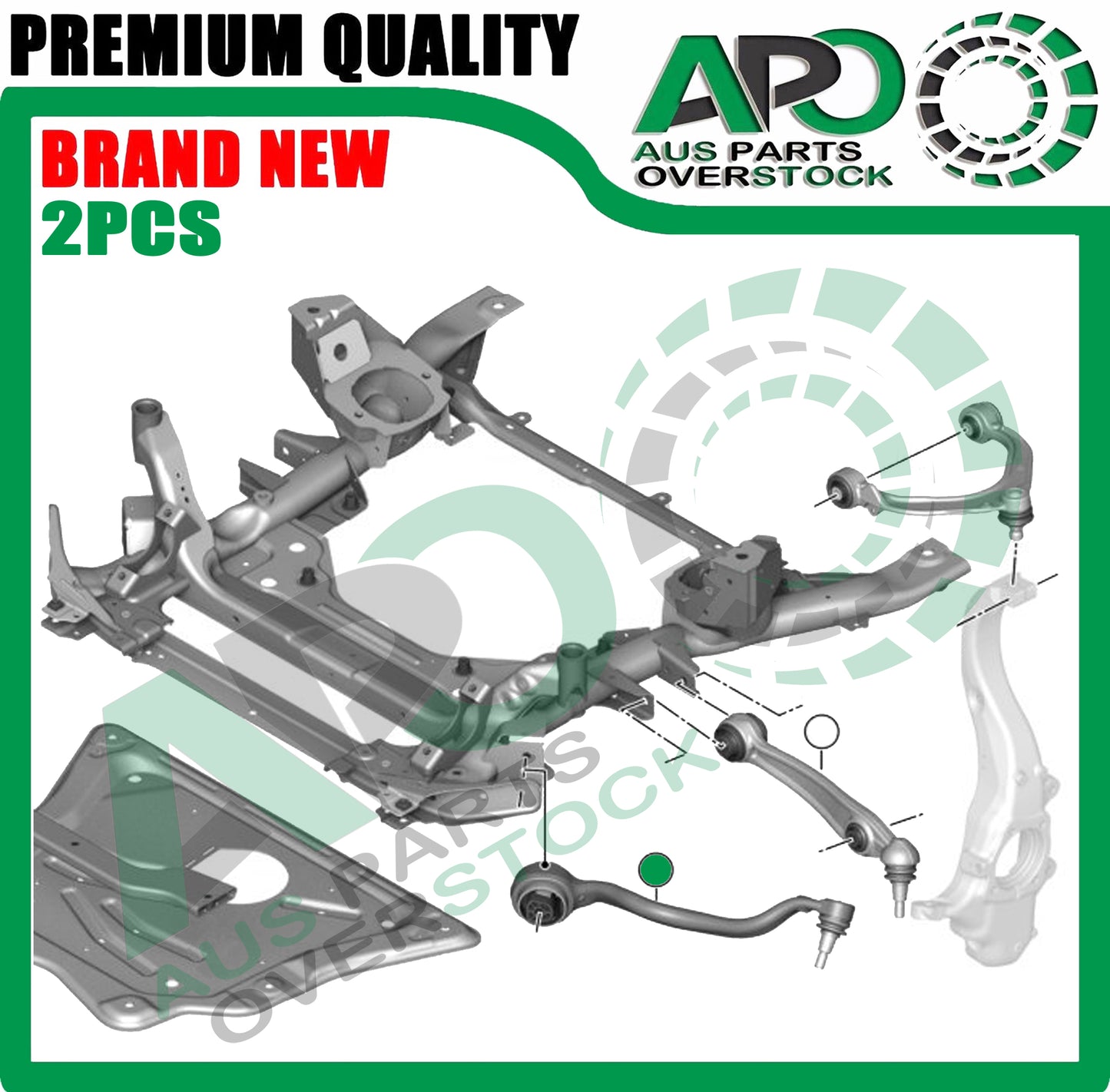 Front Lower Left & Right curved Control Arms For BMW X5 F15 F85 | X6 F16 F86