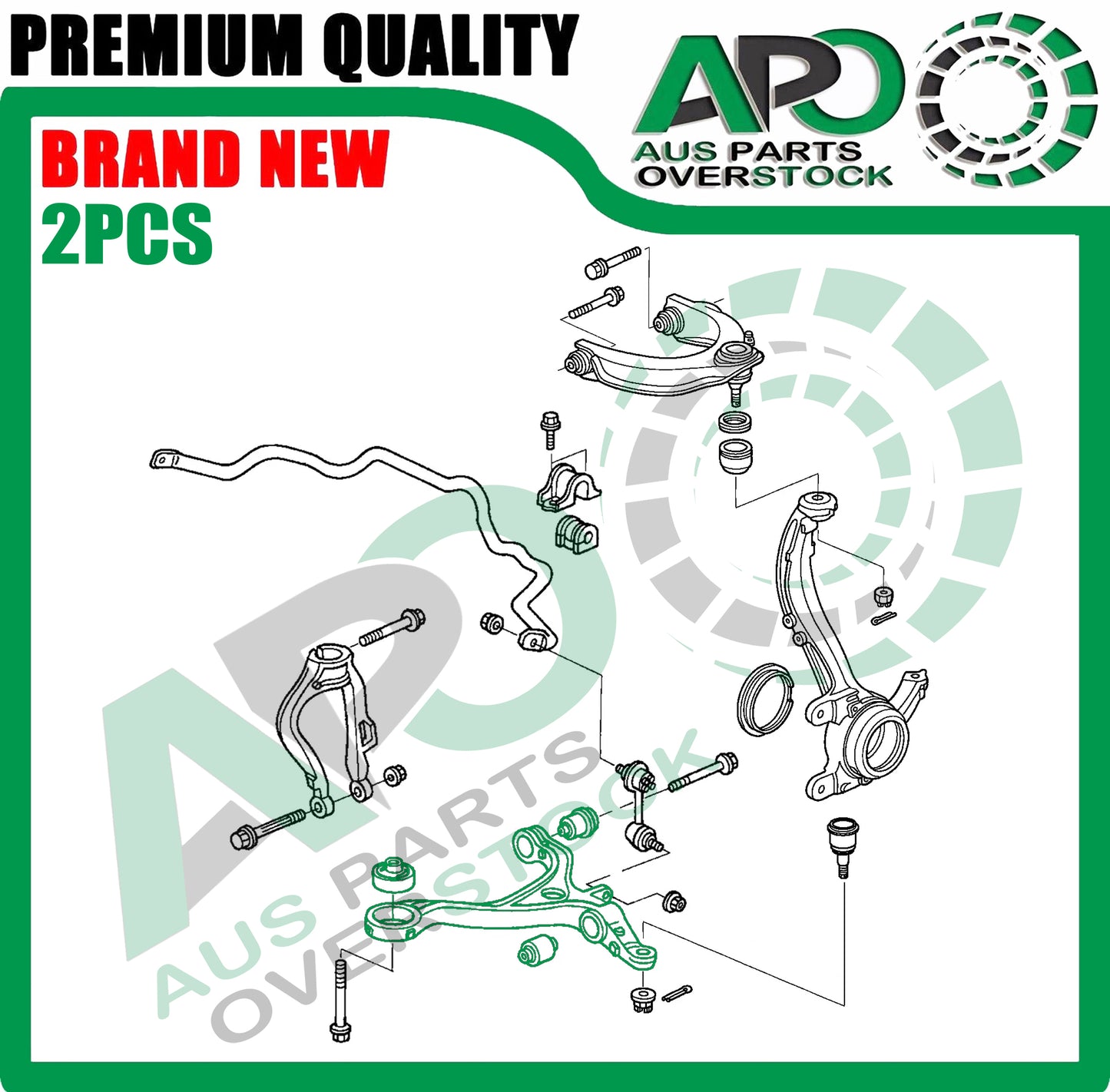 Front Lower Control Arms Pair LH+RH New for Honda Accord CM Euro CL Sedan 2002-2008