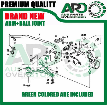 Front Lower Left Right Control Arms For Honda CRV CR-V RD4 RD7 2001-2006