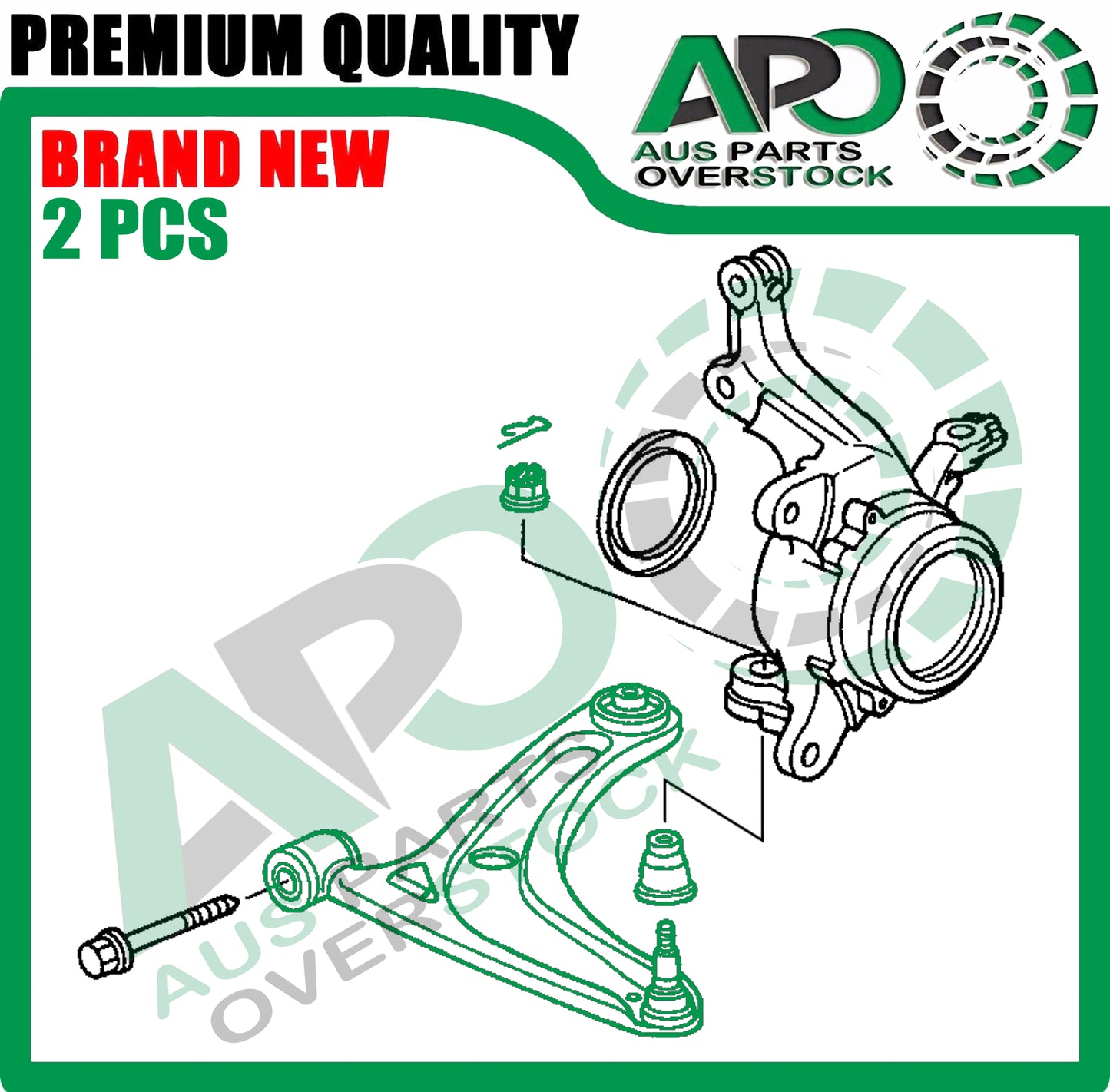 Front Lower Left & Right Control Arms Pair for Honda Jazz GD 2002-2008