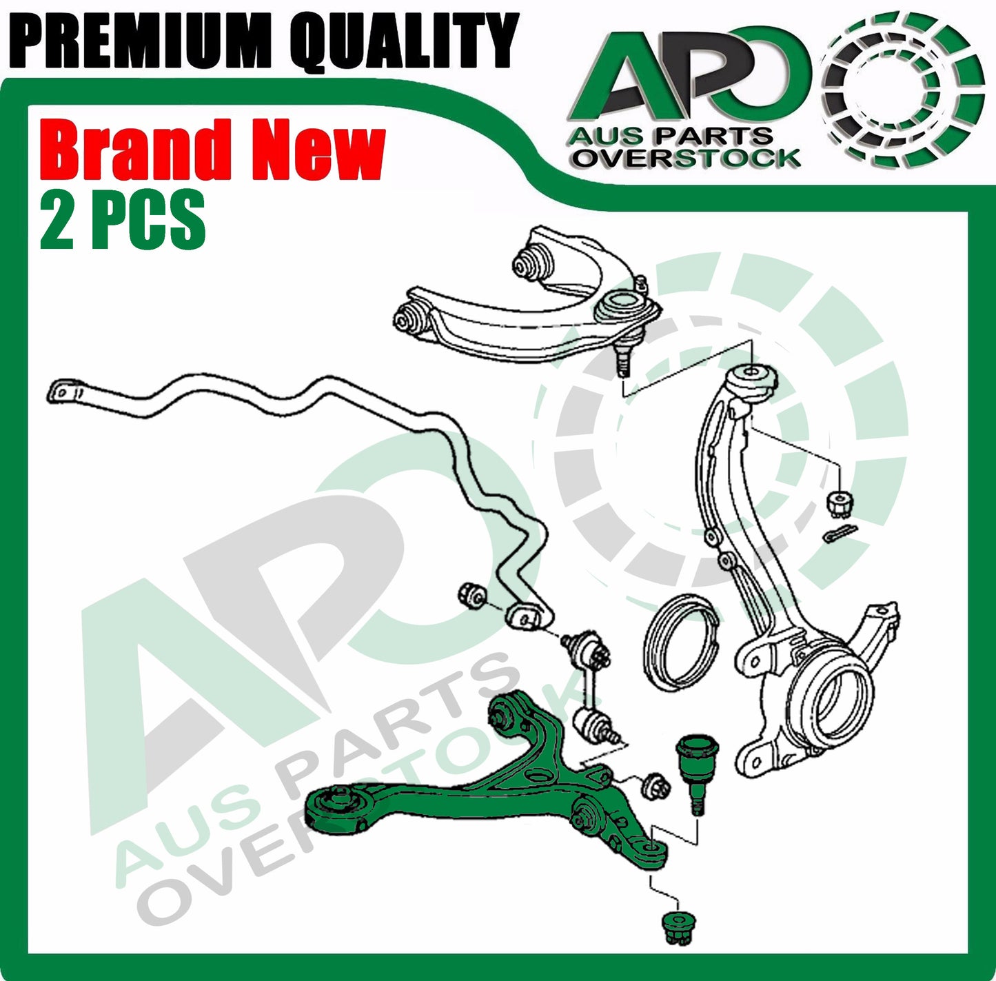 Front Lower Left & Right Control Arms Ball Joints for Honda Odyssey RB 2004-2008