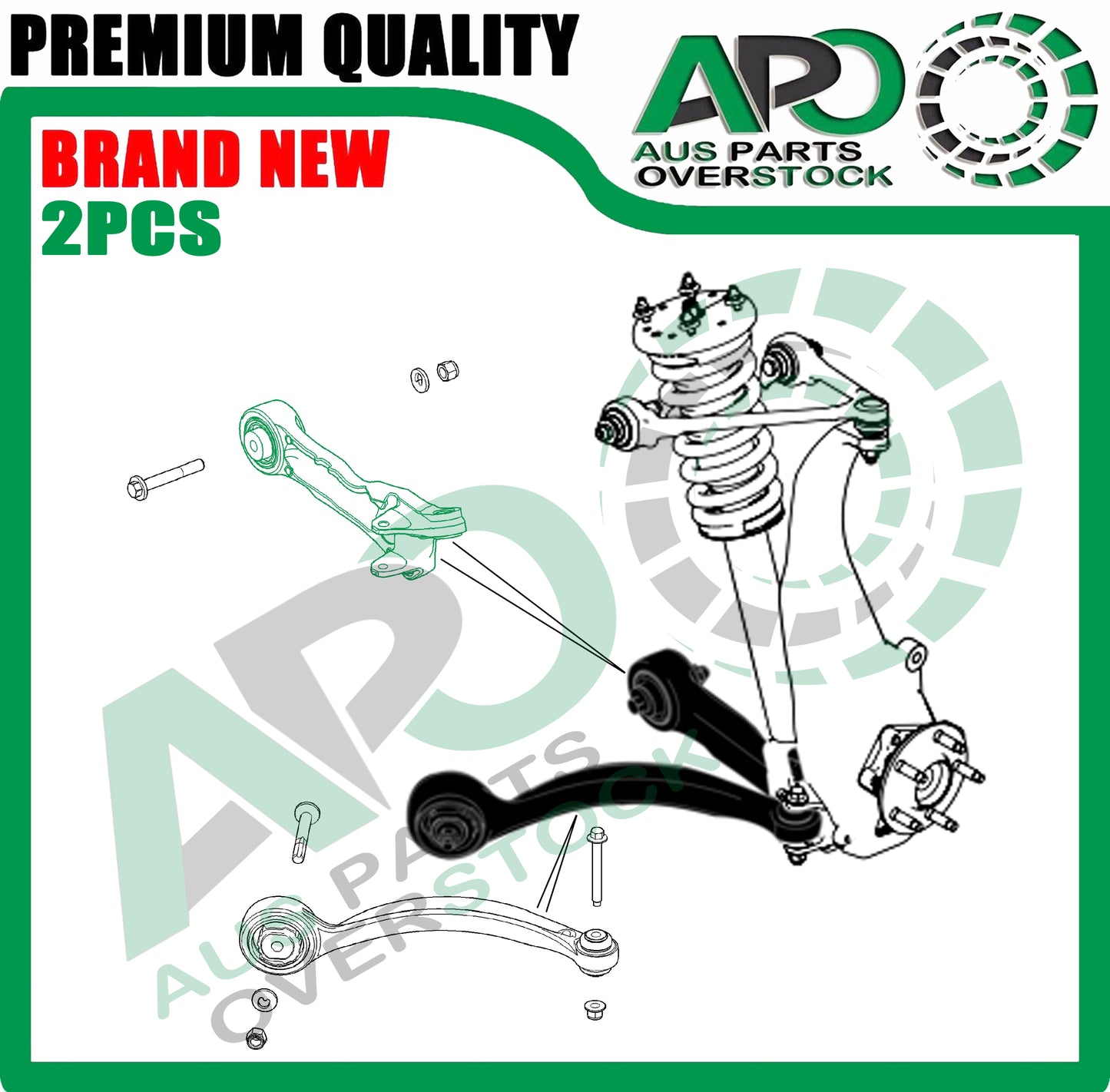 Front Lower Right Left Straight Control Arms for JAGUAR S-Type X200 1999-2008