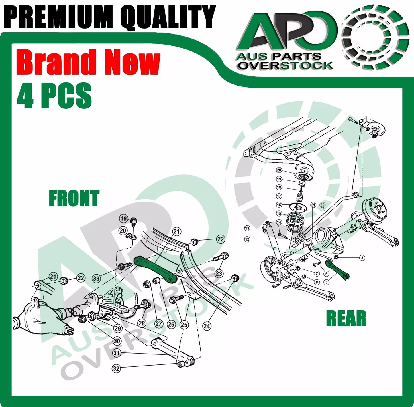 Rear Front Upper Left Right Control Arms For JEEP Wrangler TJ 1996-2006 4PCS