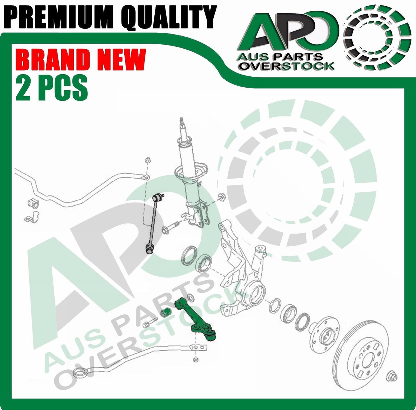 Front Lower Left & Right Control Arms Pair For KIA Rio BC 9/2002-4/2005