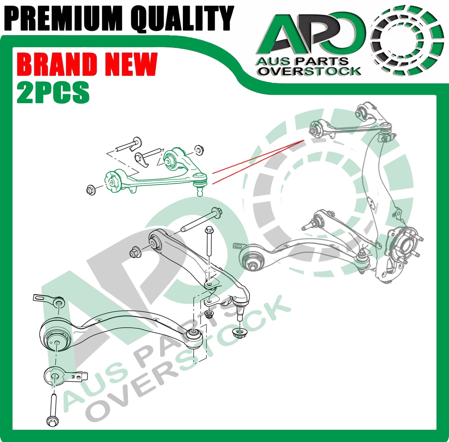 Front Upper Left & Right Control Arm for LAND ROVER Range Rover Velar L560