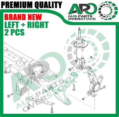 Front Lower Left & Right Control Arms For Mazda 2 DE 06/2007-08/2014