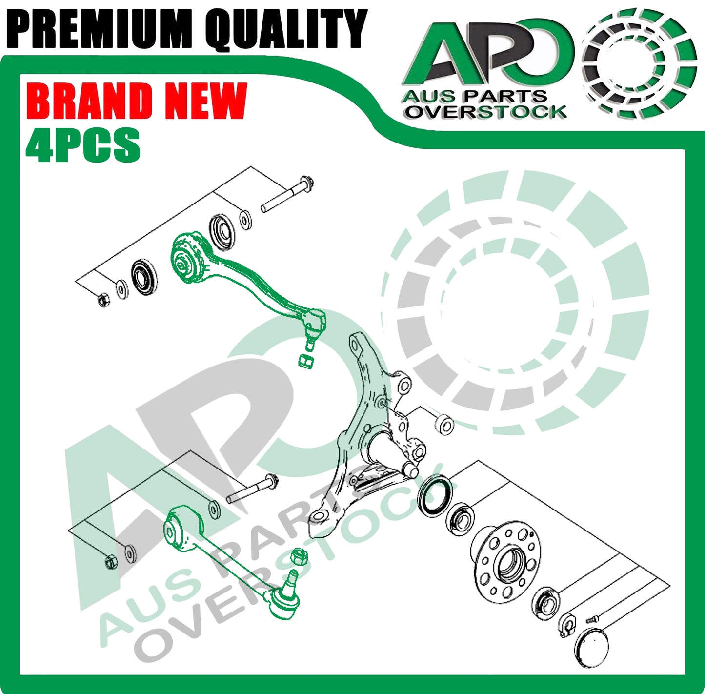 4PCS Front Lower Left Right Control Arm For MERCEDES SLK SLC R172 RWD