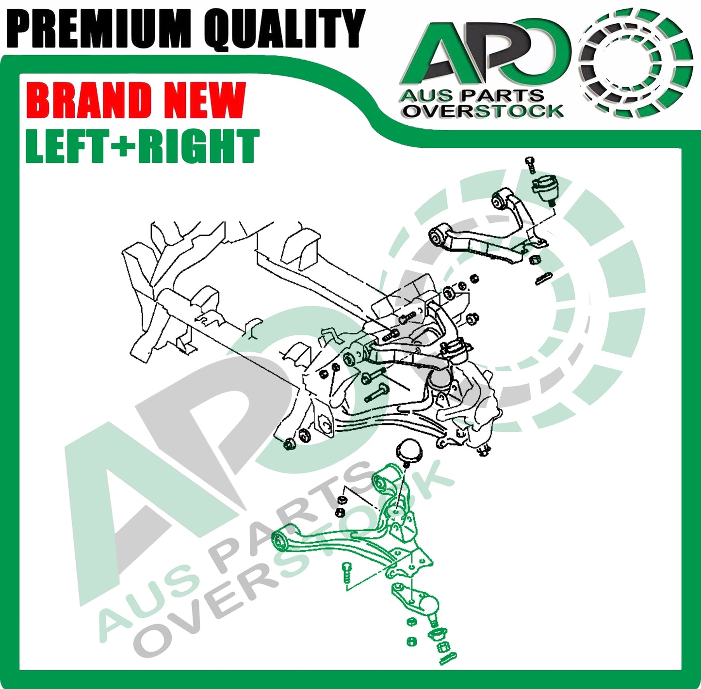 Front Lower Left & Right Control Arms & Ball Joints for MITSUBISHI PAJERO NM NP 05/2000-2006