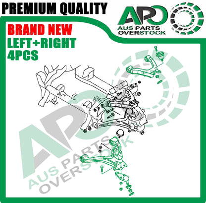 Front Upper Lower Left & Right Control Arms & Ball Joints for MITSUBISHI PAJERO NM NP 05/2000-2006 (Copy)