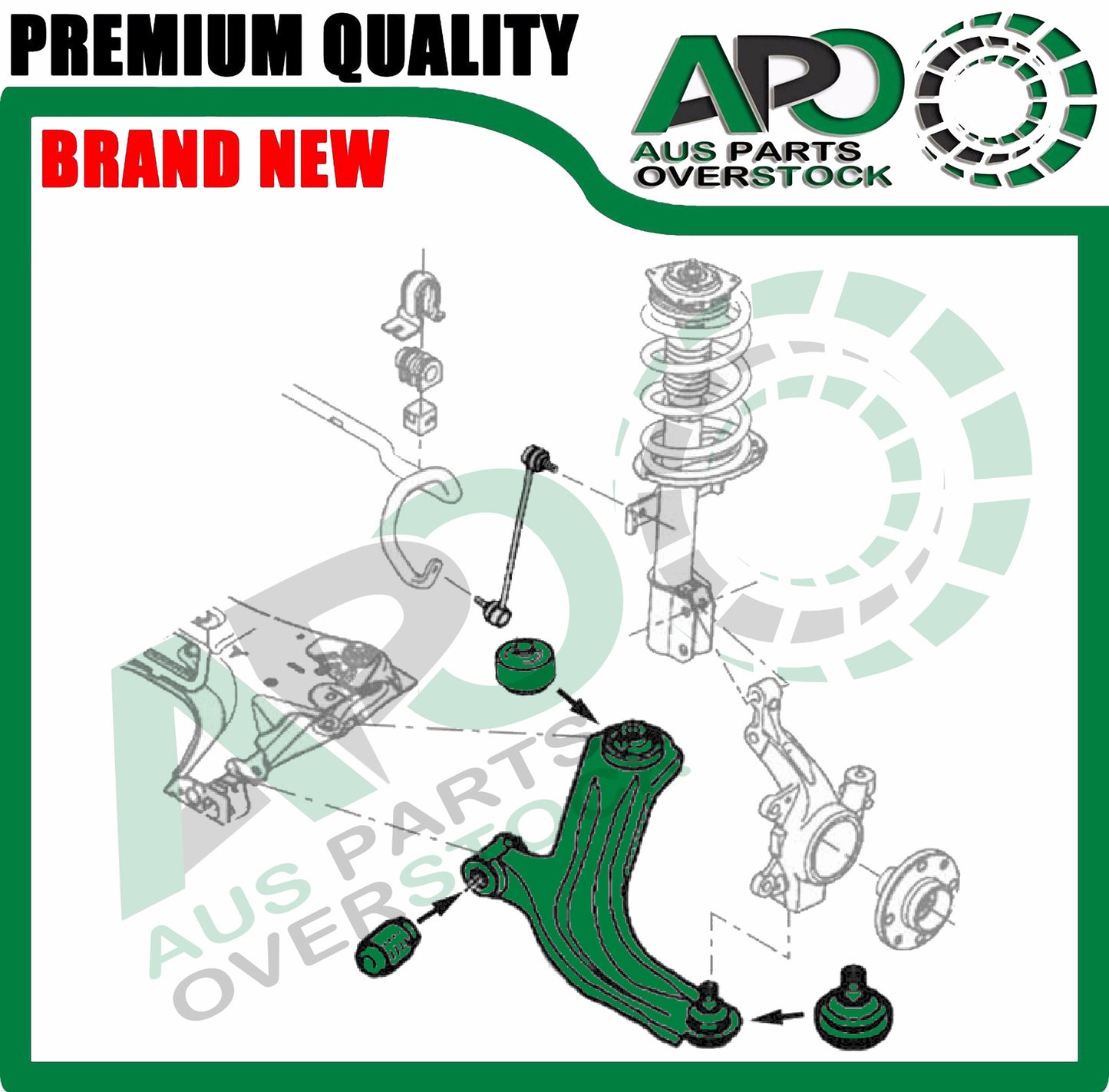 Front Lower Left & Right Control Arms Pair for NISSAN CUBE Z11 / Z12 2002-On