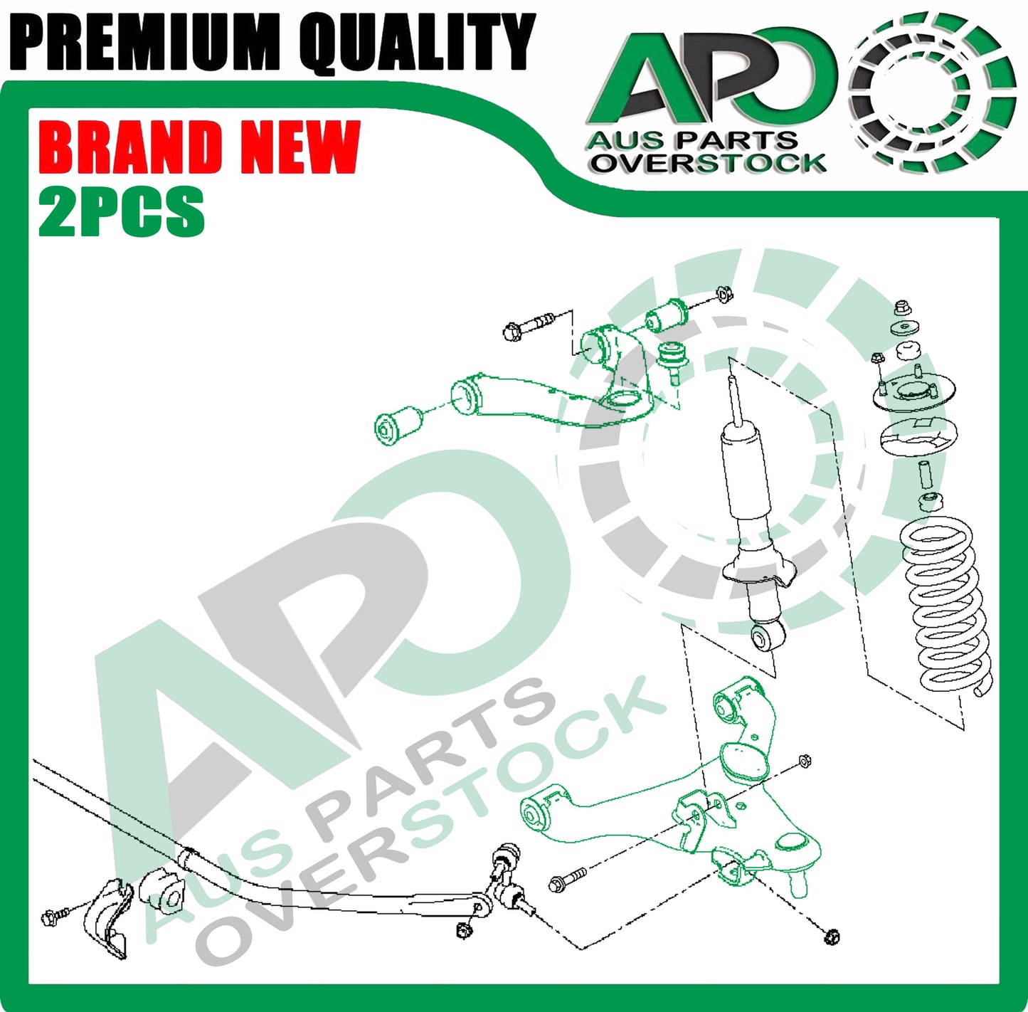 Front Lower Upper Left & Right Control Arms for NISSAN NAVARA NP300 D23 2015-On