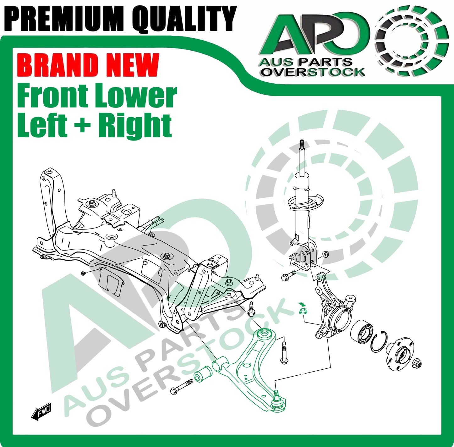 Front Lower Left & Right Control Arms + Ball Joints For SUZUKI VITARA LY 2015-On