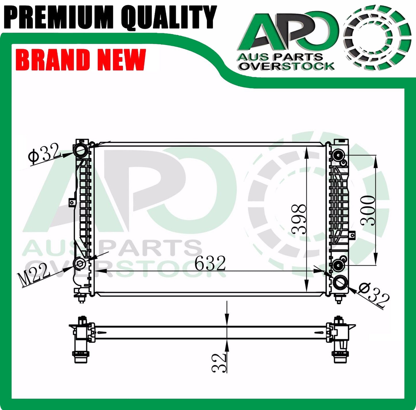Radiator For VOLKSWAGEN PASSAT B5 2.8L V6 2.5L TDi Auto Manual 1994-2001