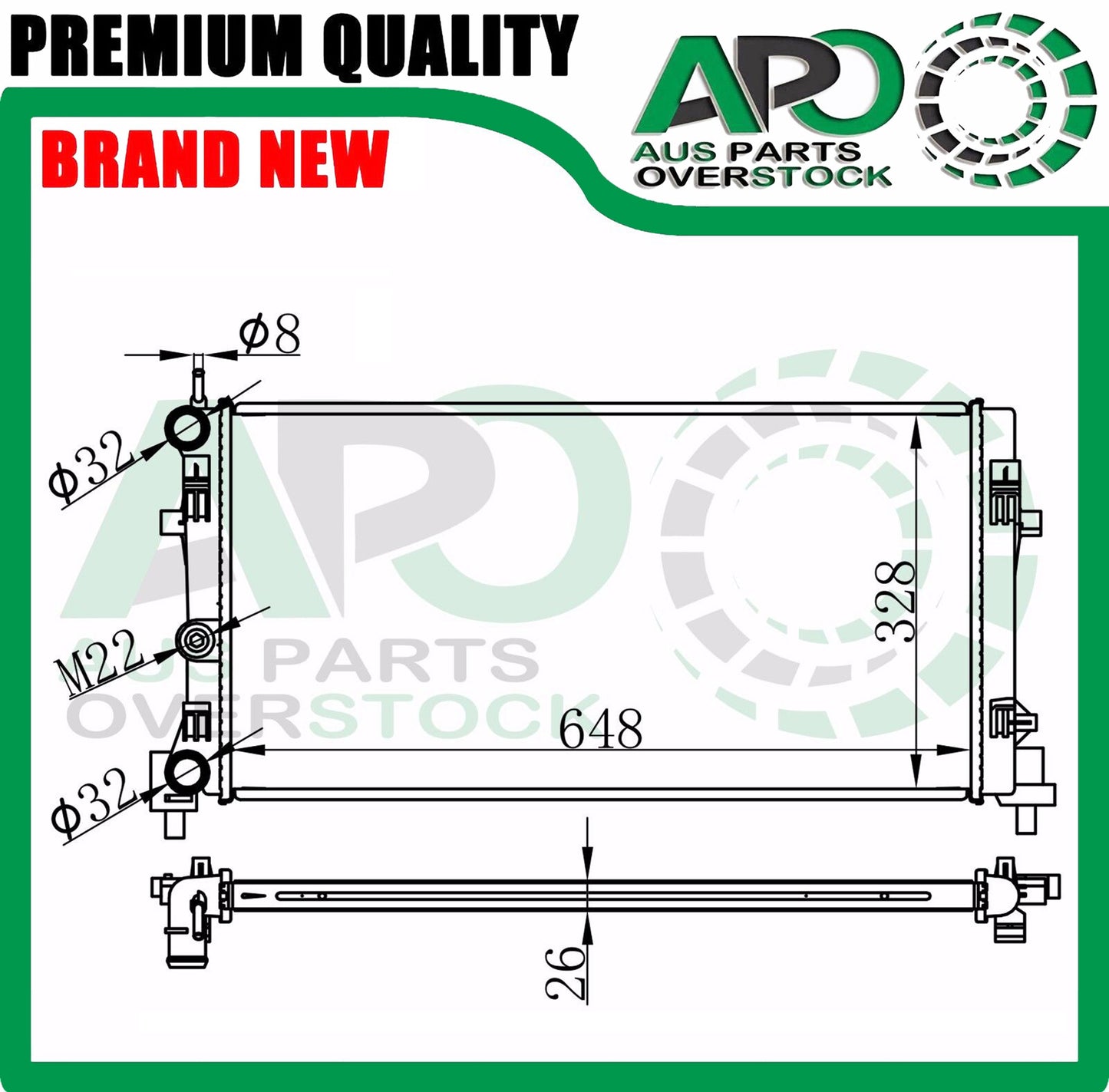 Radiator VOLKSWAGEN POLO 6R 6C 1.2TSI 1.2TDI 1.4TS I1.4TDI 1.6 TDI 09-On