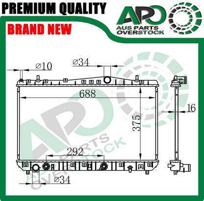 Radiator For DAEWOO TACUMA Auto Manual 8/2000-12/2008