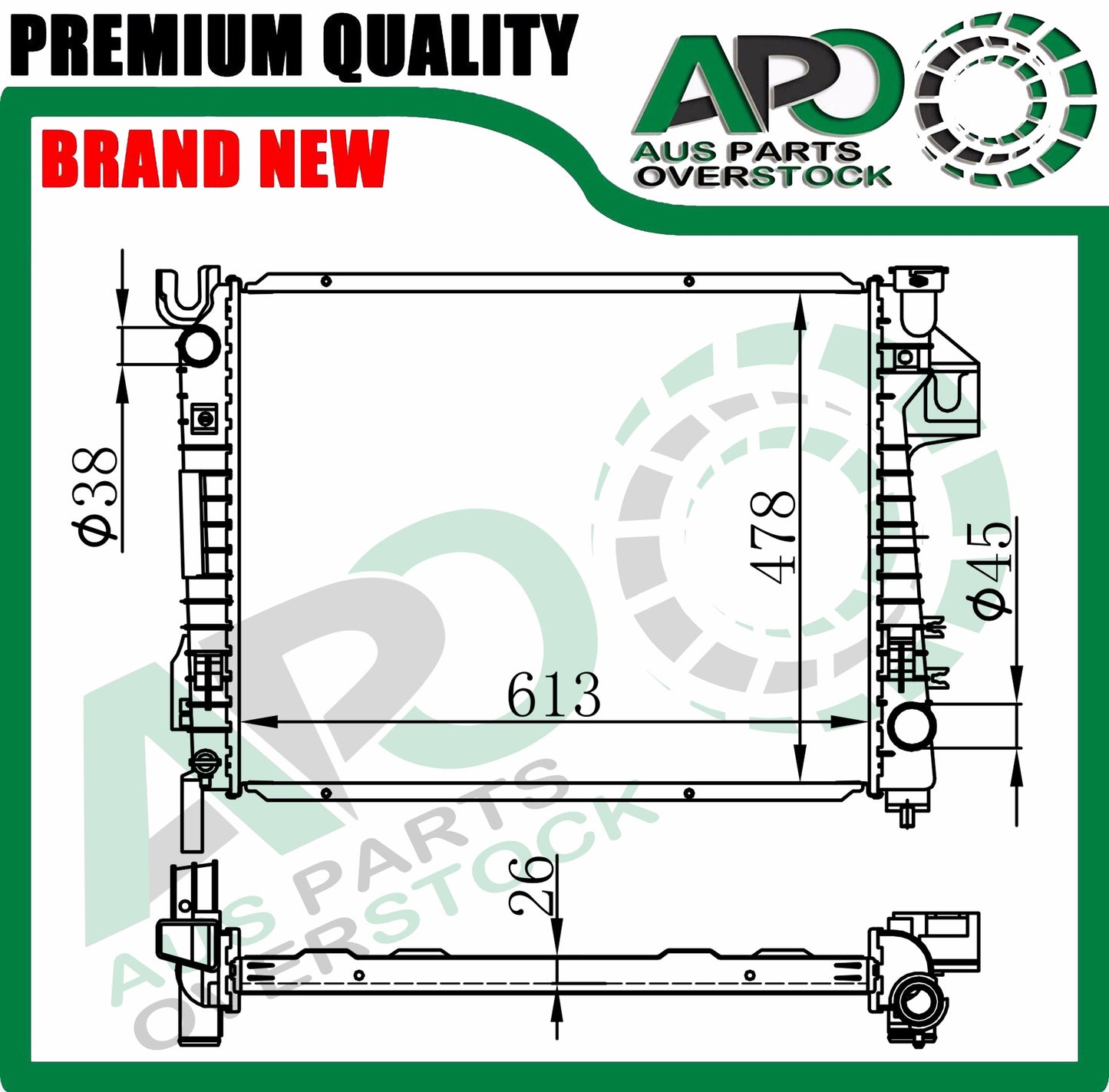 Radiator FOR DODGE RAM 1500 2500 3500 3.7L V6 4.7L 5.7 5.9L V8 2003-2008