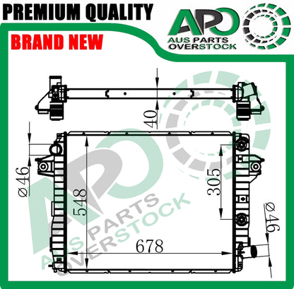 Radiator For DODGE RAM 6.7L V8 Turbo Diesel Auto Manual 2013-2018