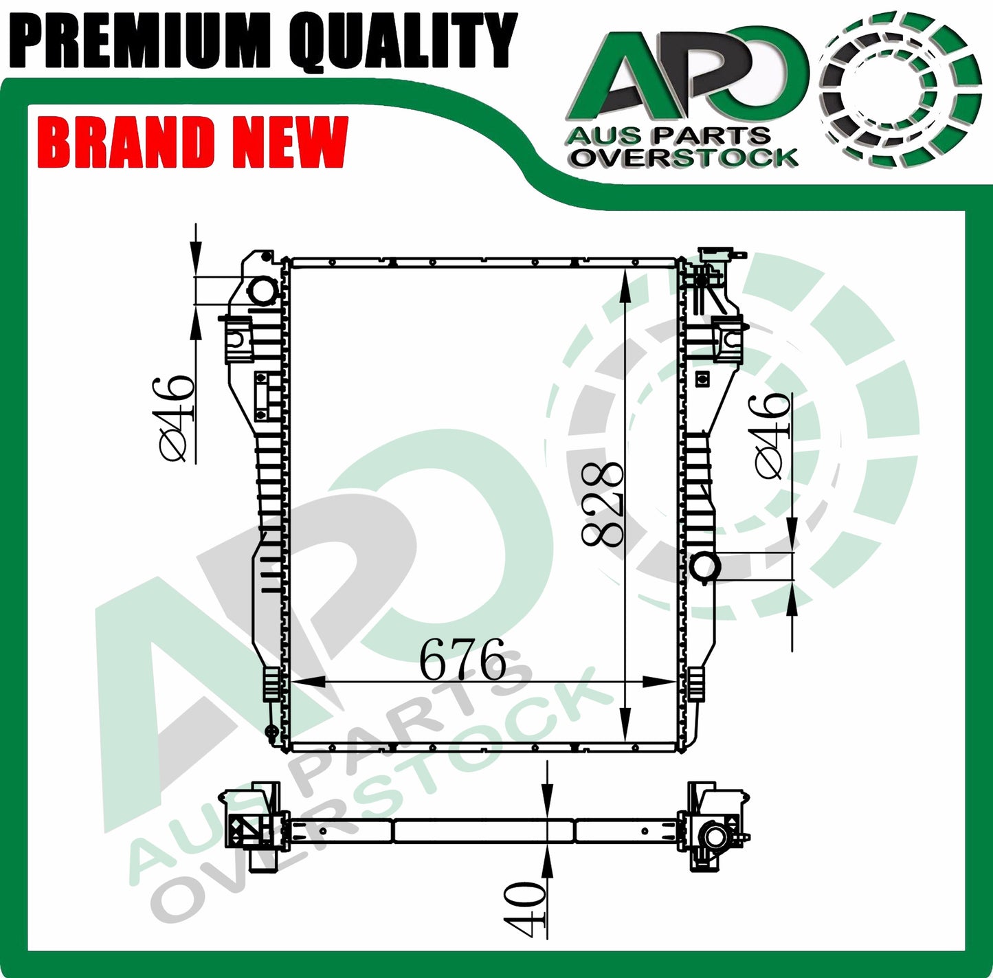 Radiator For DODGE RAM 4500 5500 6.7L Turbo Diesel 2010-2012