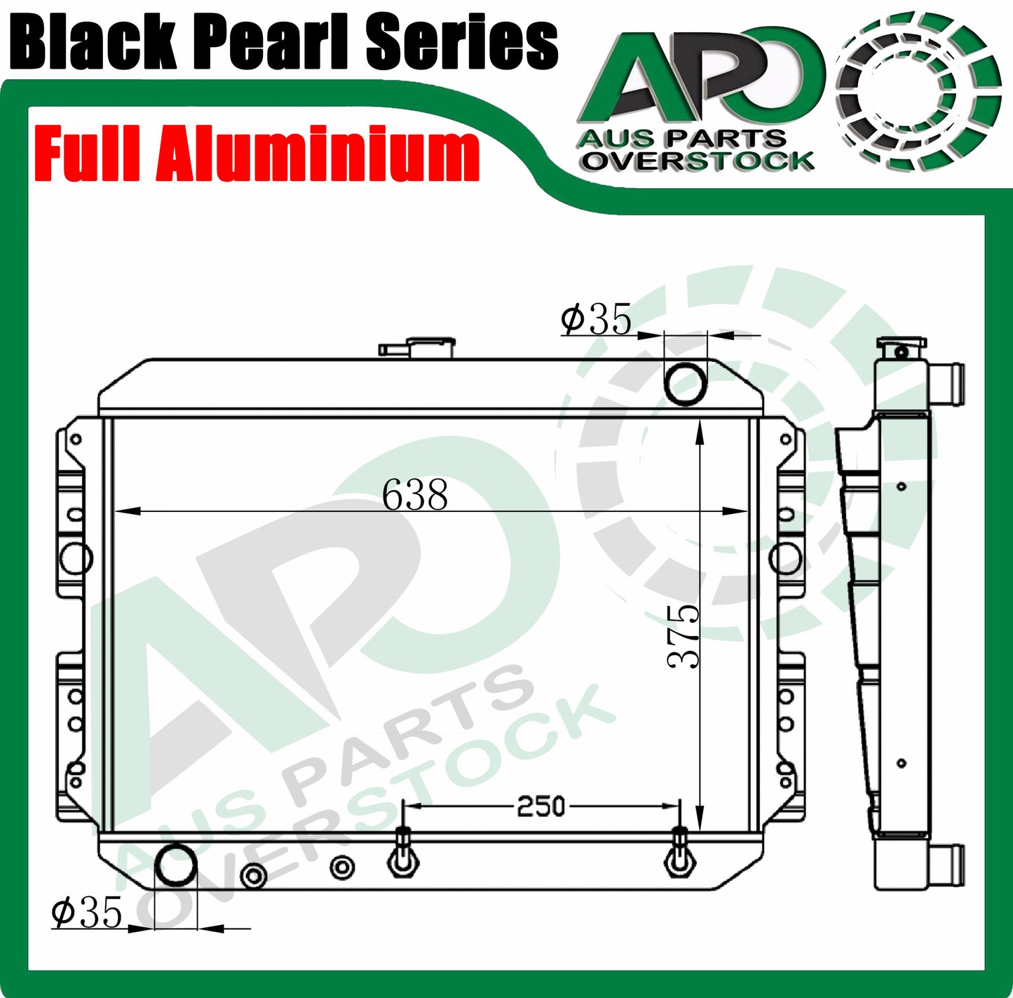 Full Alloy Radiator FORD Courier PC 88-93 / MAZDA B2200 1984-1990 Petrol Diesel