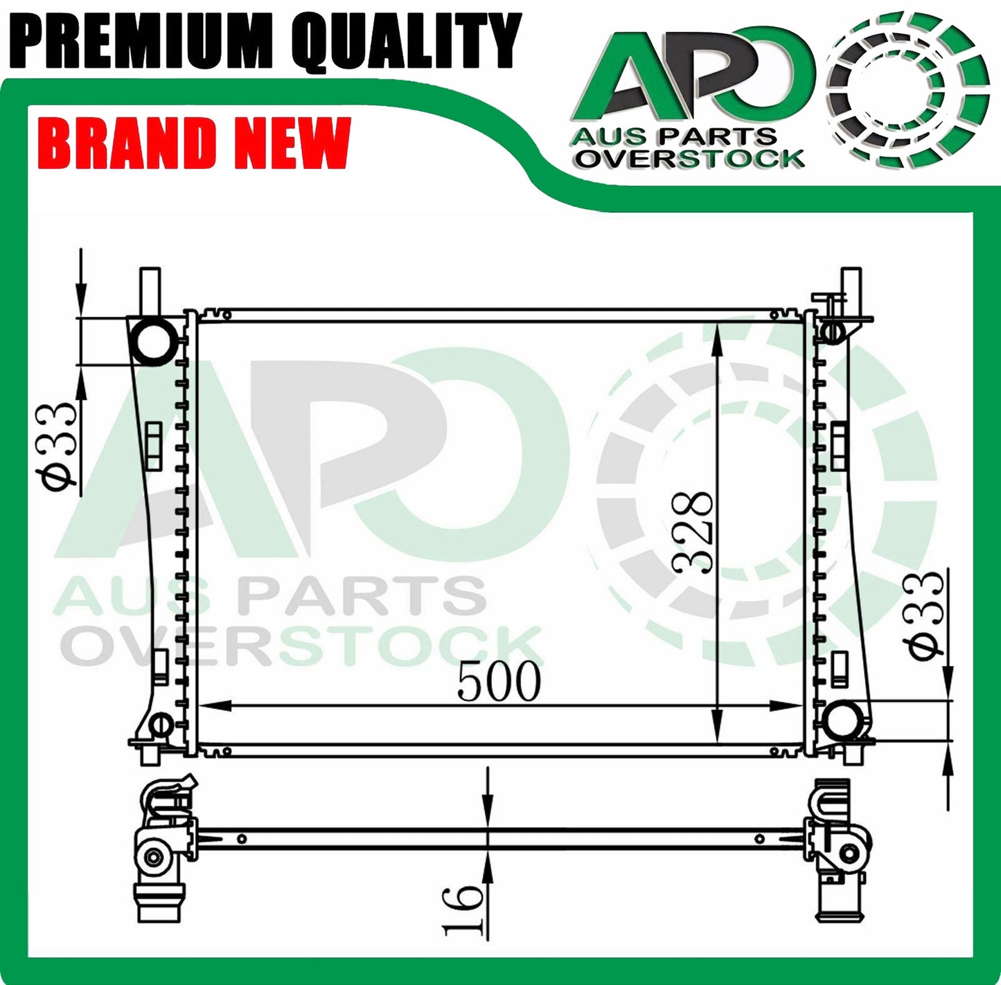 Radiator For FORD FIESTA WP / WQ Auto / Manual 1/2004-8/2008