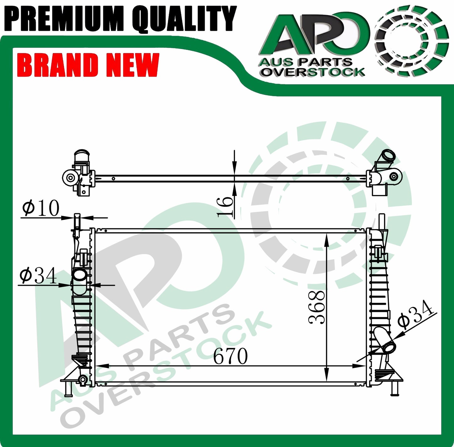 Radiator For MAZDA 3 BK 9/2003-12/2008 Auto & Manual